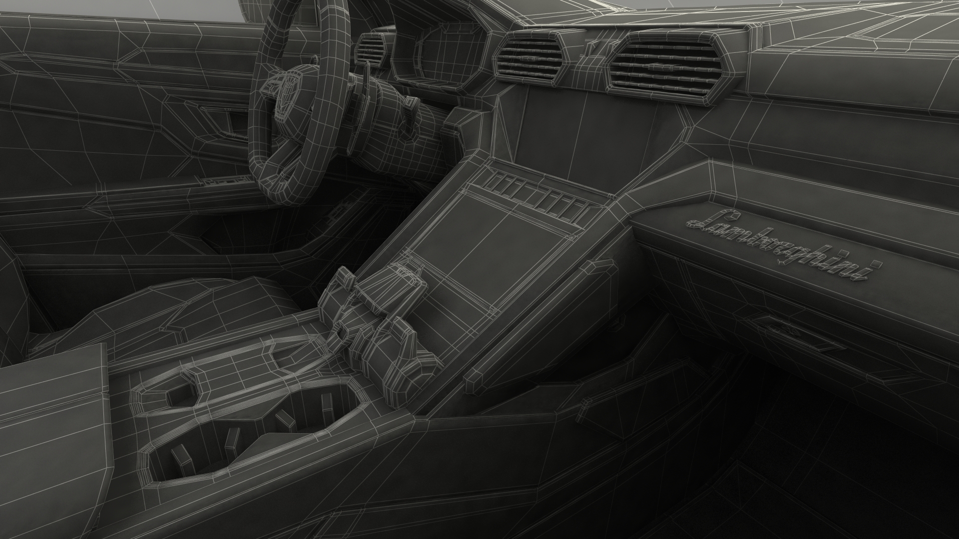 Lamborghini Urus Performante SUV Rigged 3D model