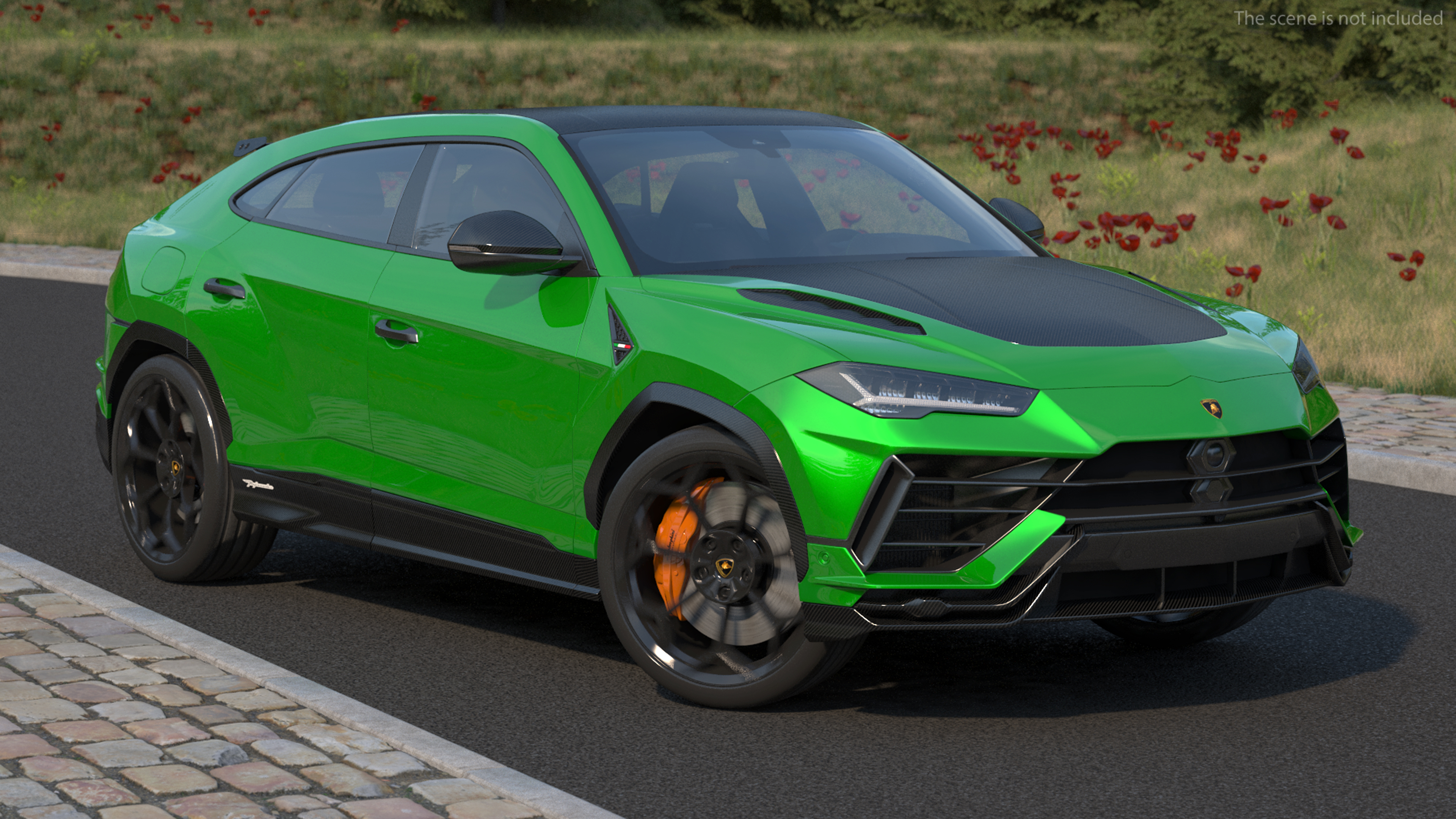 Lamborghini Urus Performante SUV Rigged 3D model