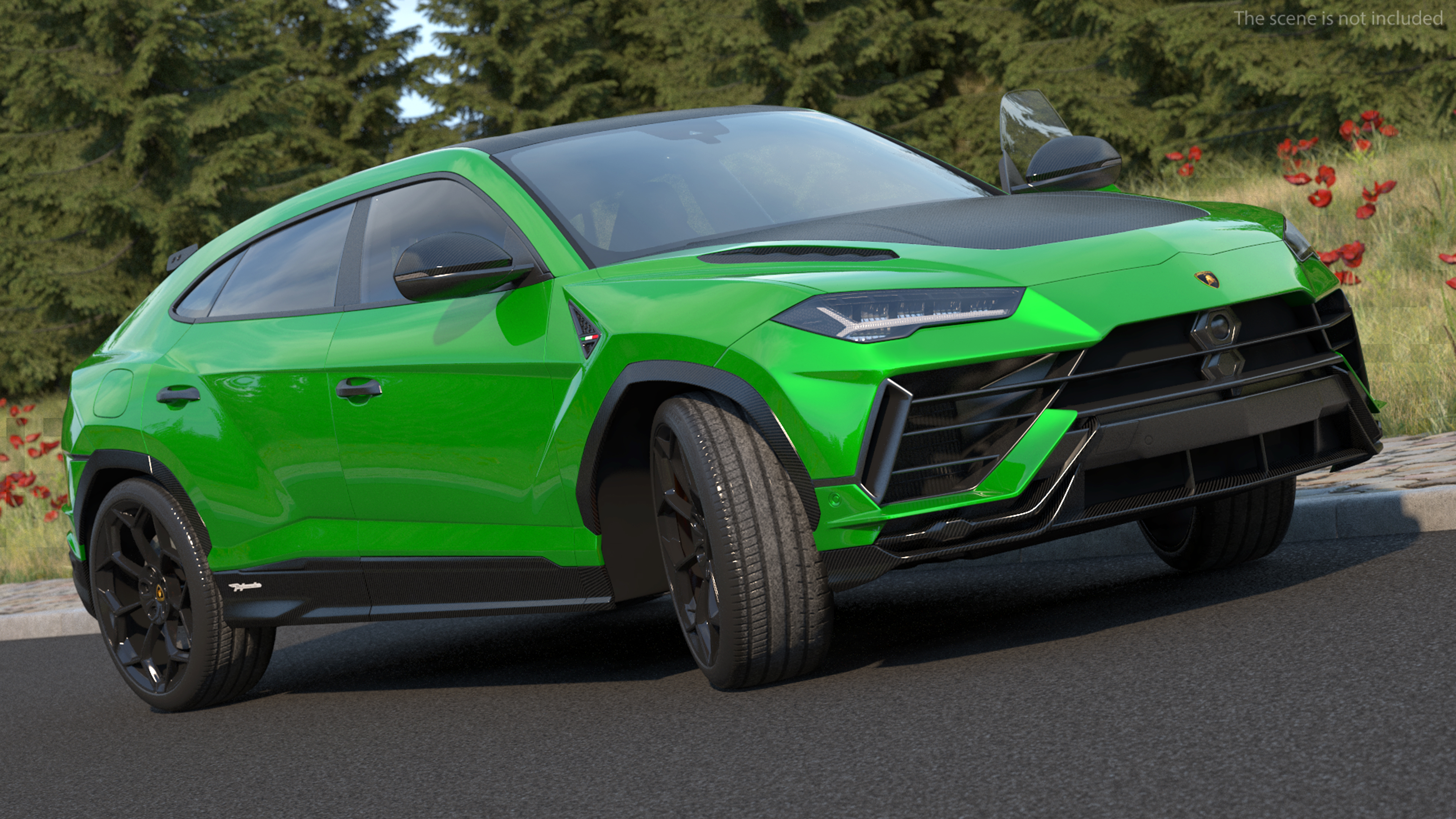 Lamborghini Urus Performante SUV Rigged 3D model