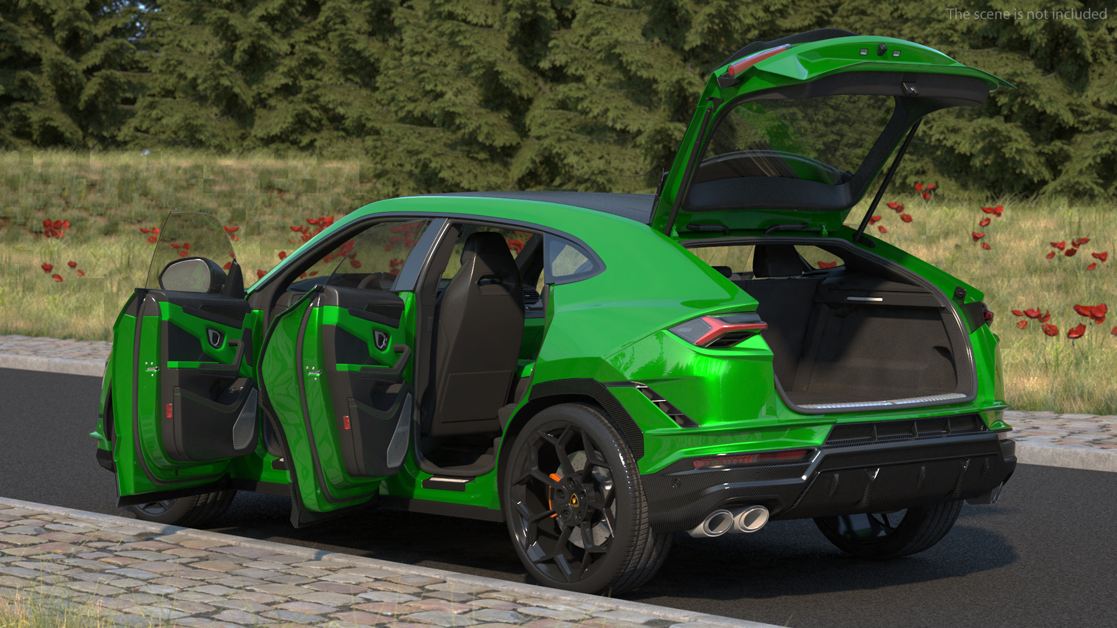 Lamborghini Urus Performante SUV Rigged 3D model