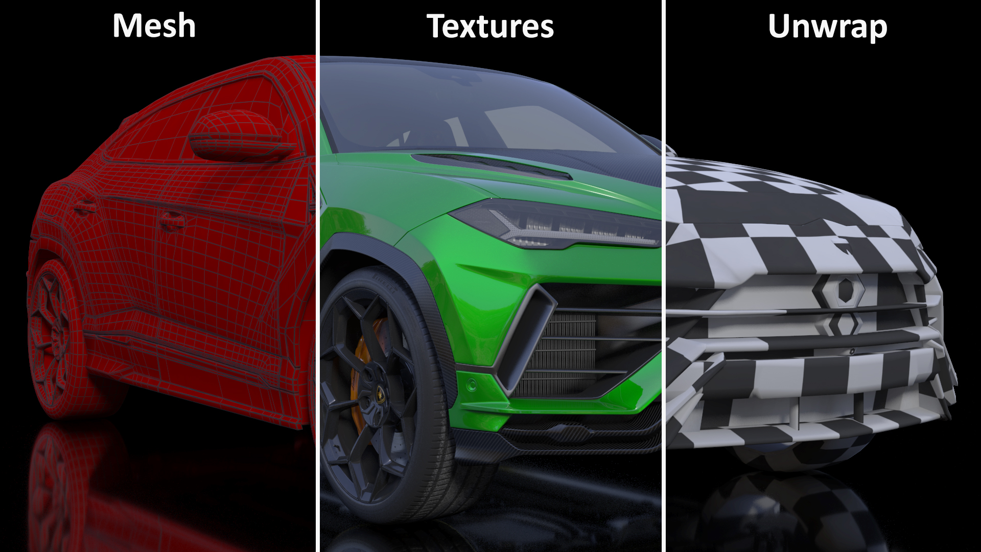 Lamborghini Urus Performante SUV Rigged 3D model
