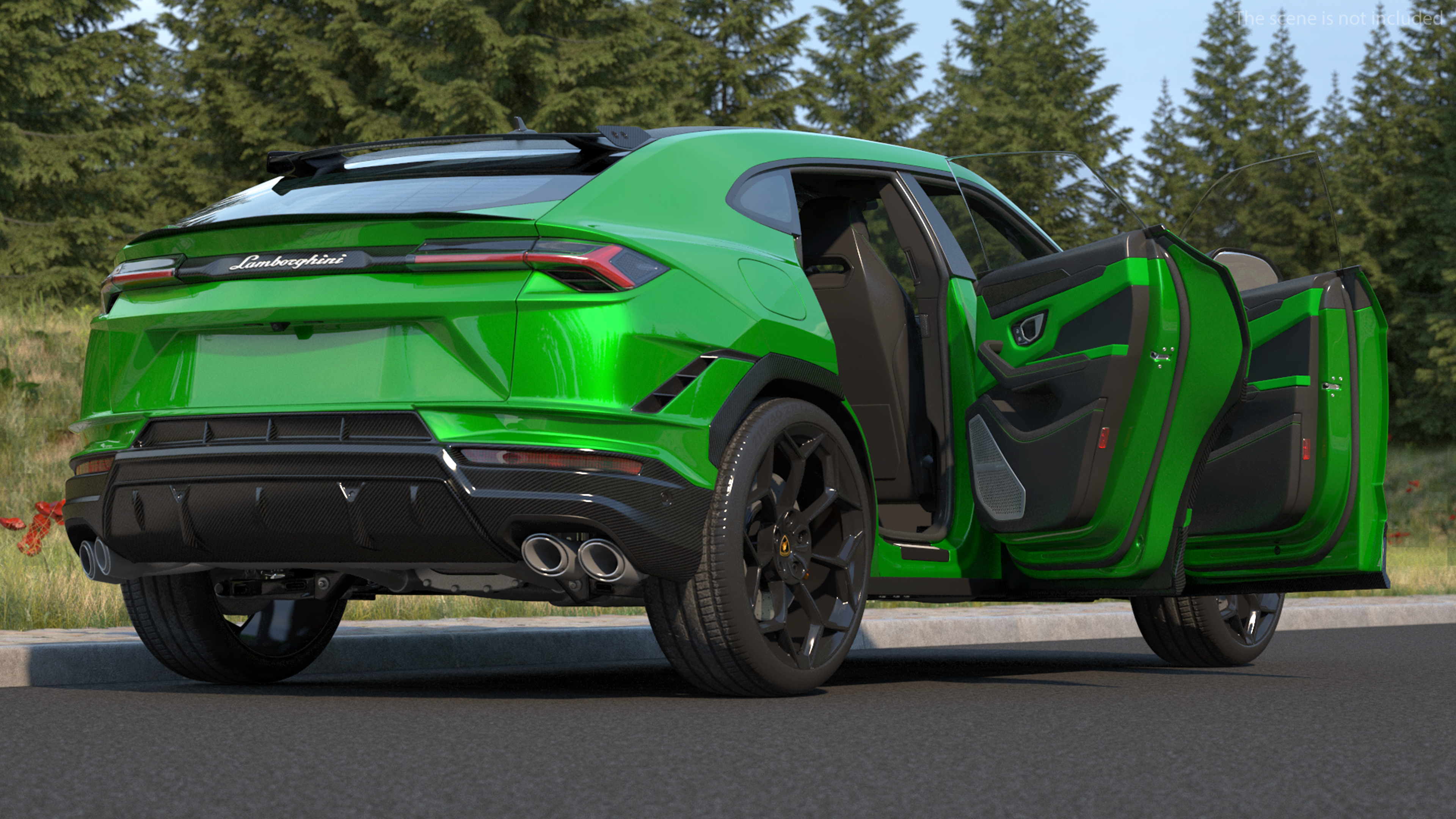 Lamborghini Urus Performante SUV Rigged 3D model