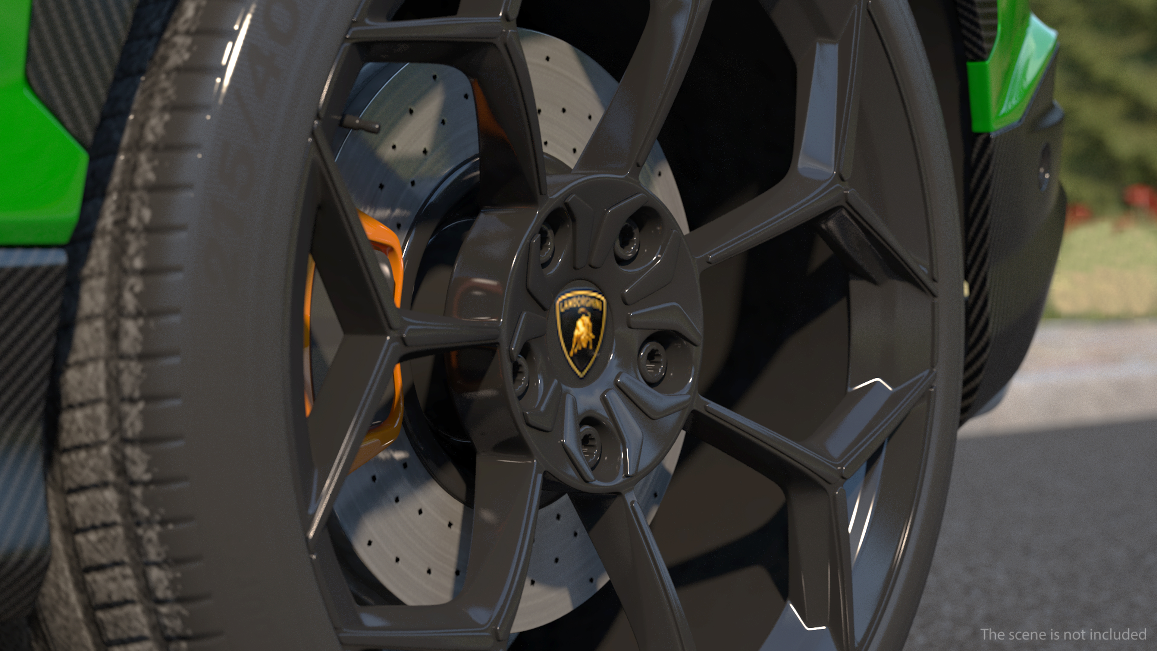Lamborghini Urus Performante SUV Rigged 3D model
