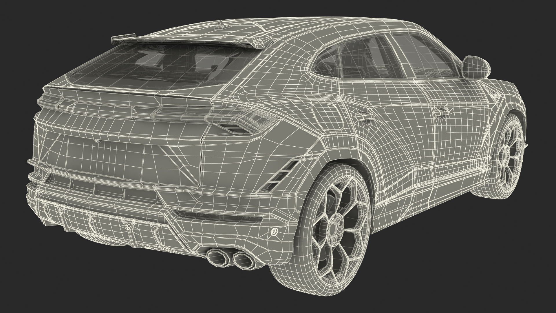 Lamborghini Urus Performante SUV Rigged 3D model