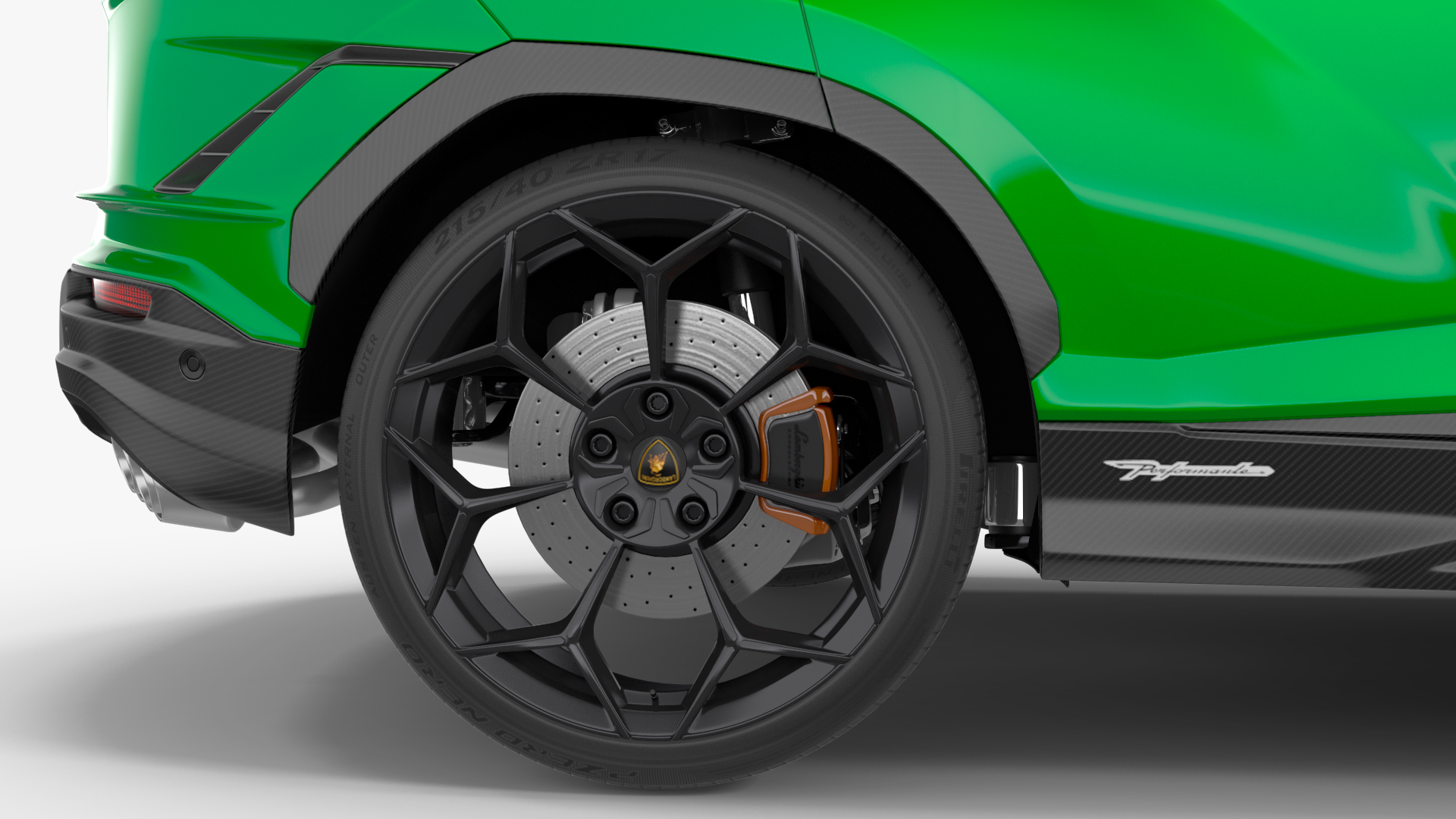 Lamborghini Urus Performante SUV Rigged 3D model