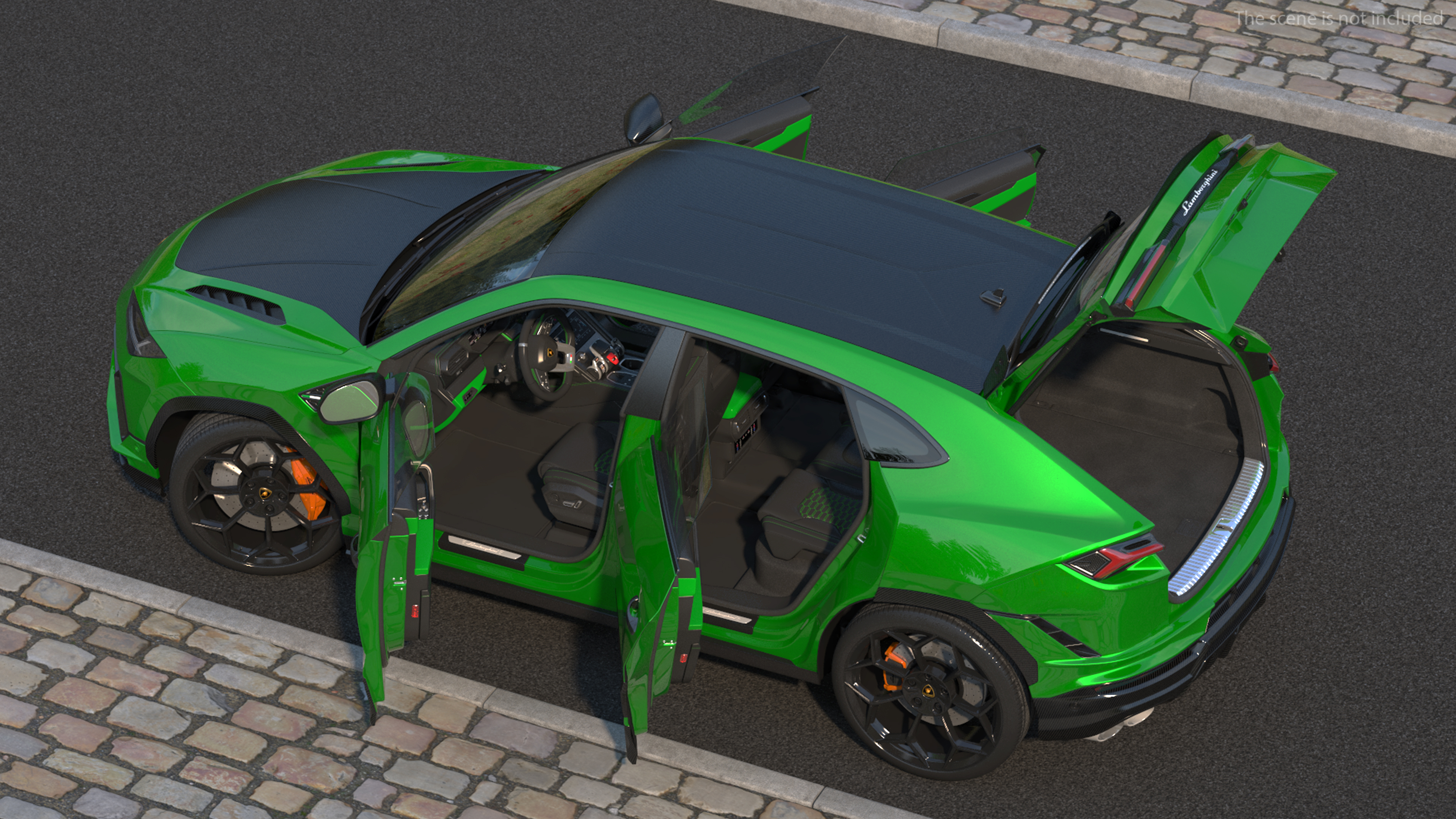 Lamborghini Urus Performante SUV Rigged 3D model