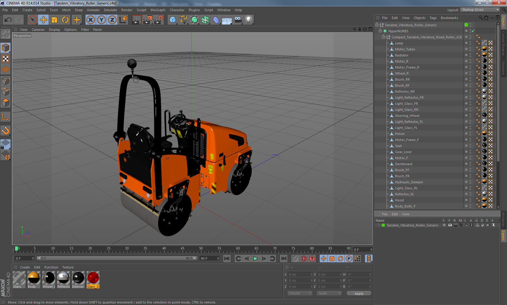 3D Tandem Vibratory Roller Generic