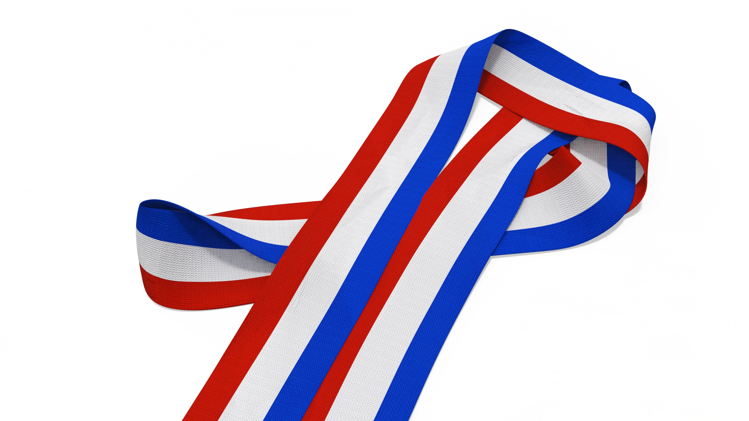 3D Gold Medal with Tricolor Ribbon