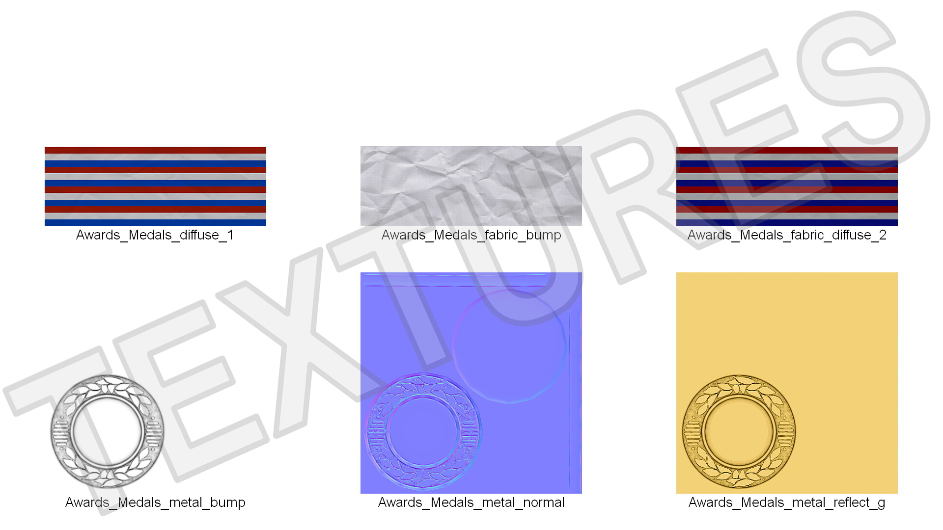 3D Gold Medal with Tricolor Ribbon