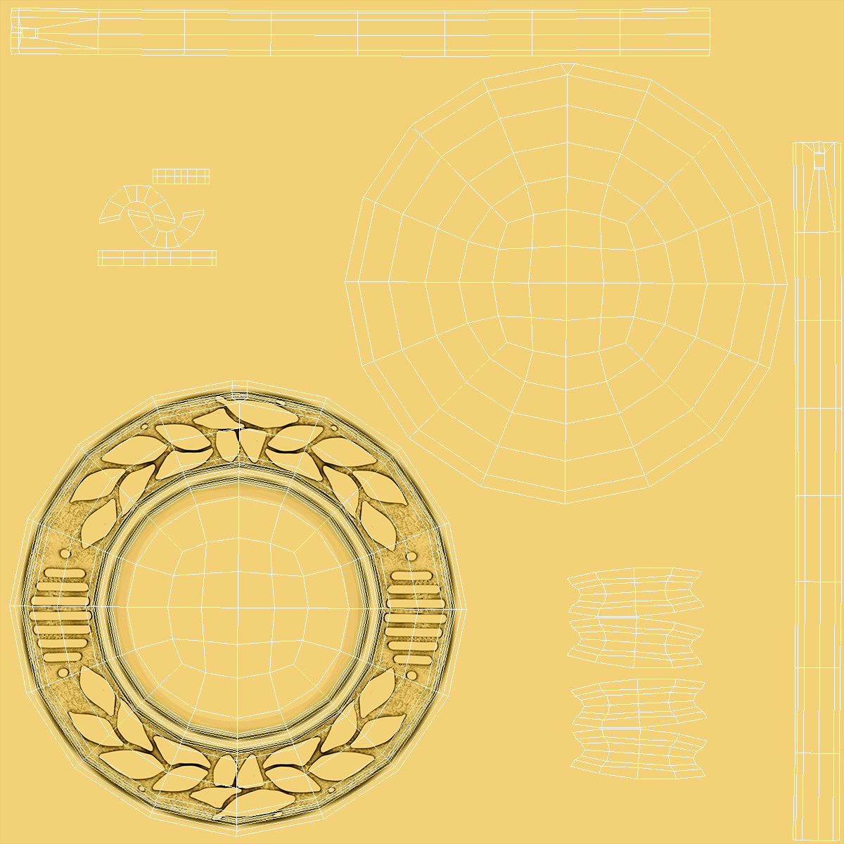 3D Gold Medal with Tricolor Ribbon