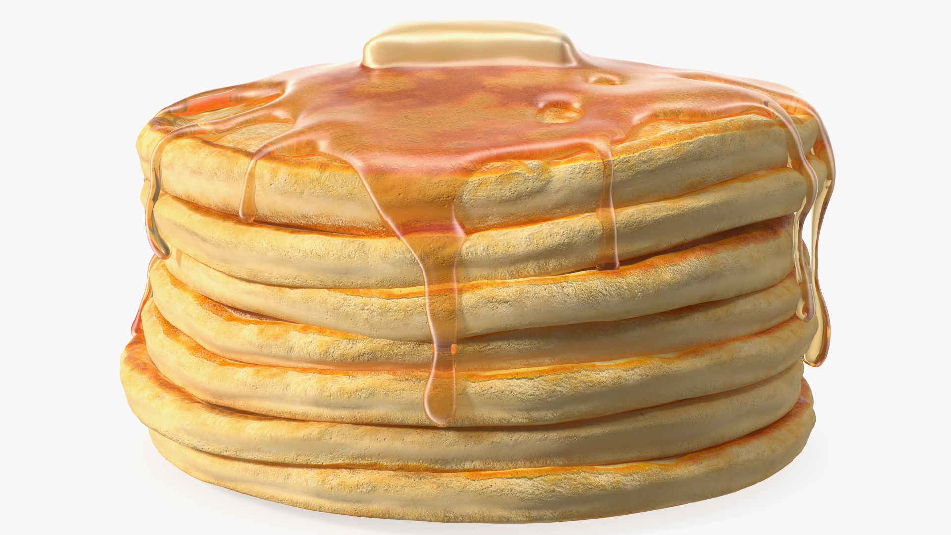 Pancakes Poured with Butter 3D