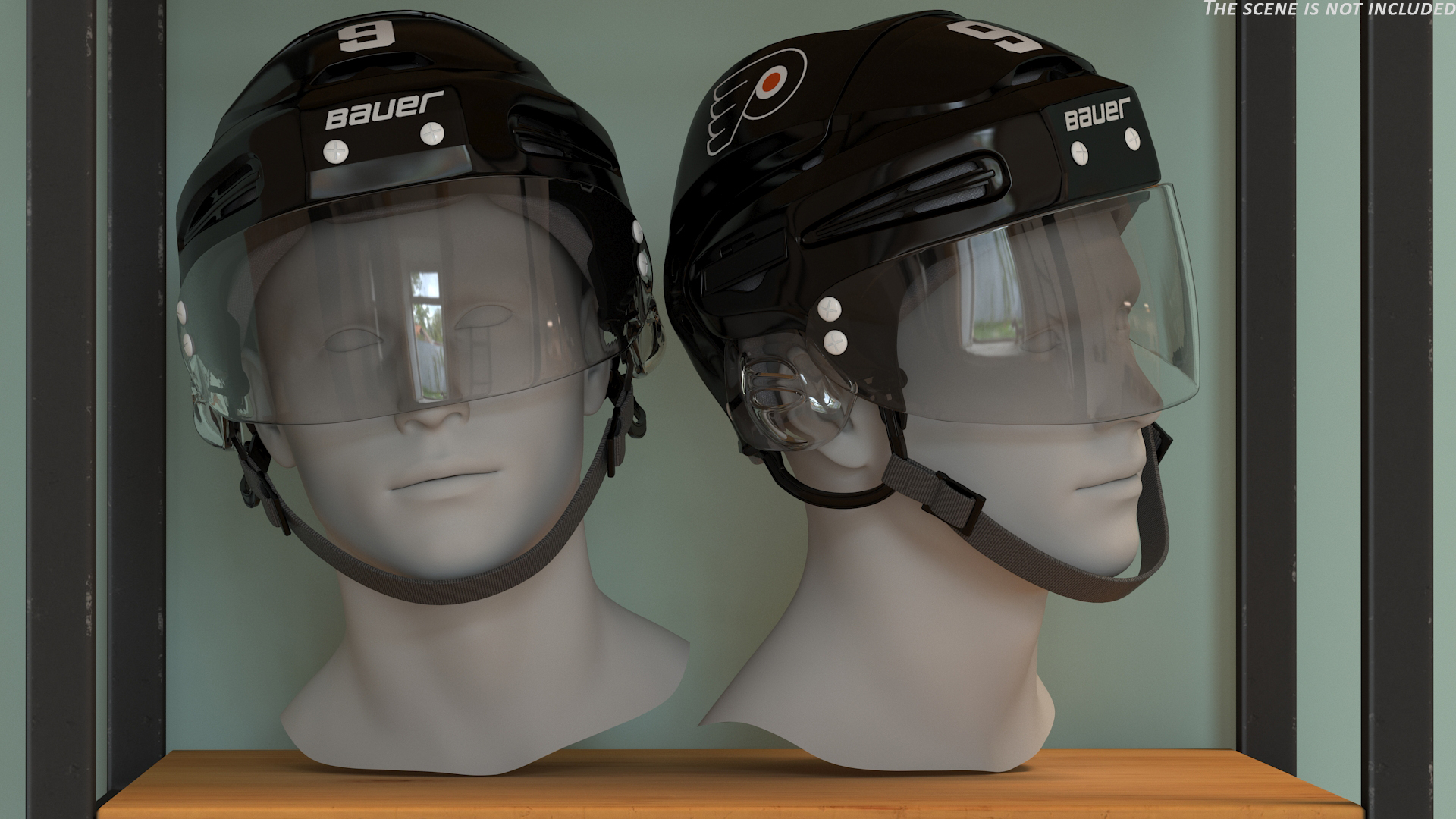 3D Hockey Helmet Philadelphia Flyers model
