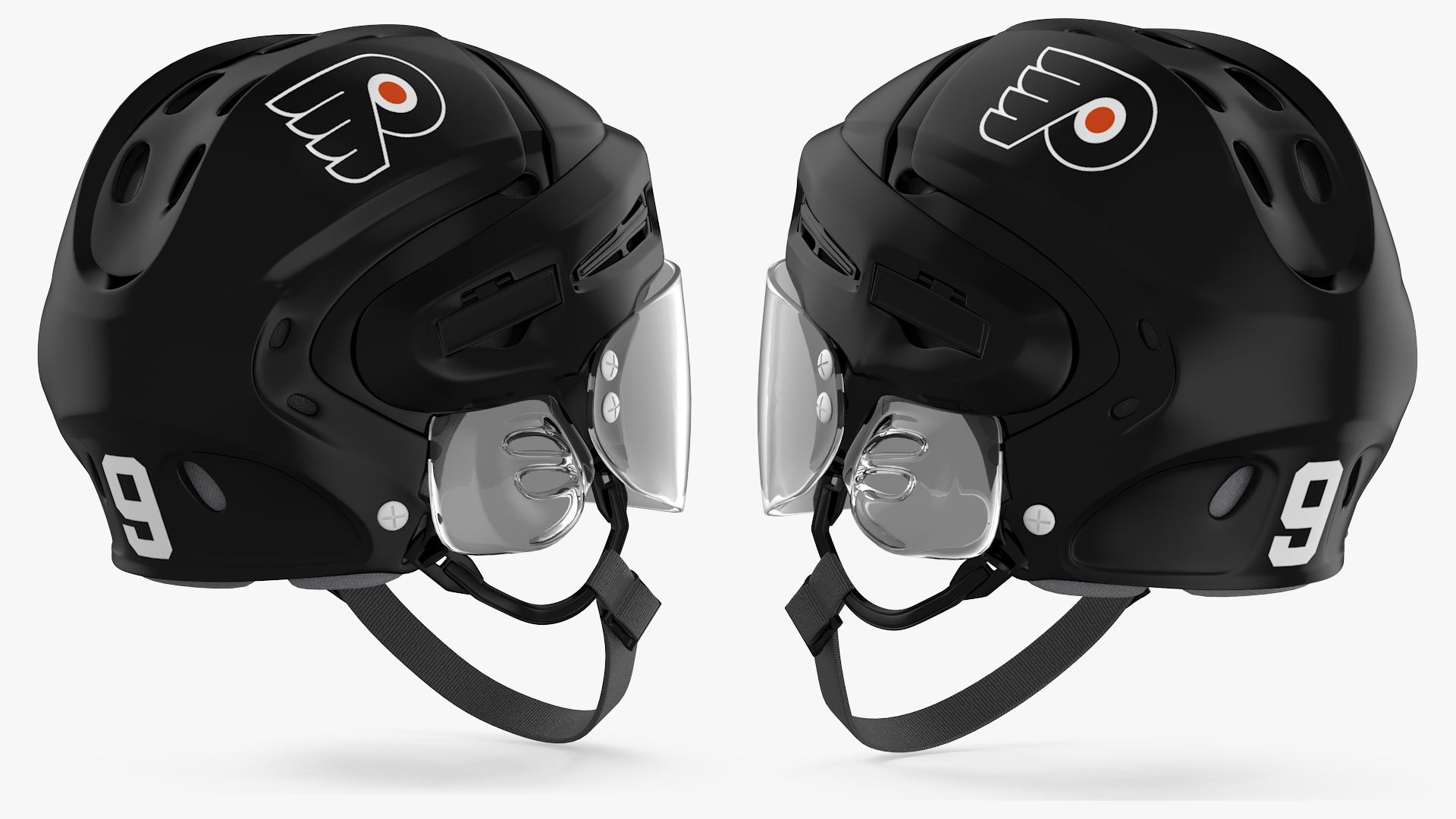 3D Hockey Helmet Philadelphia Flyers model