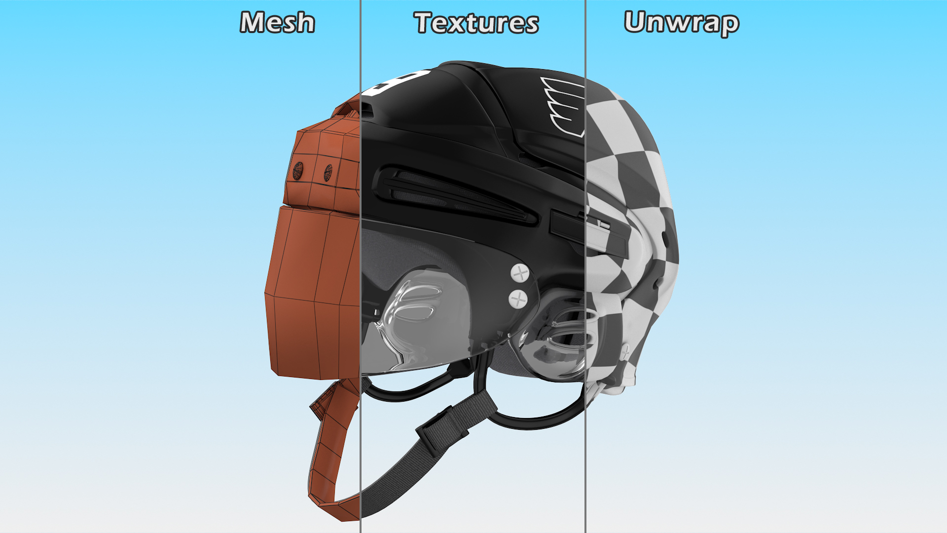 3D Hockey Helmet Philadelphia Flyers model