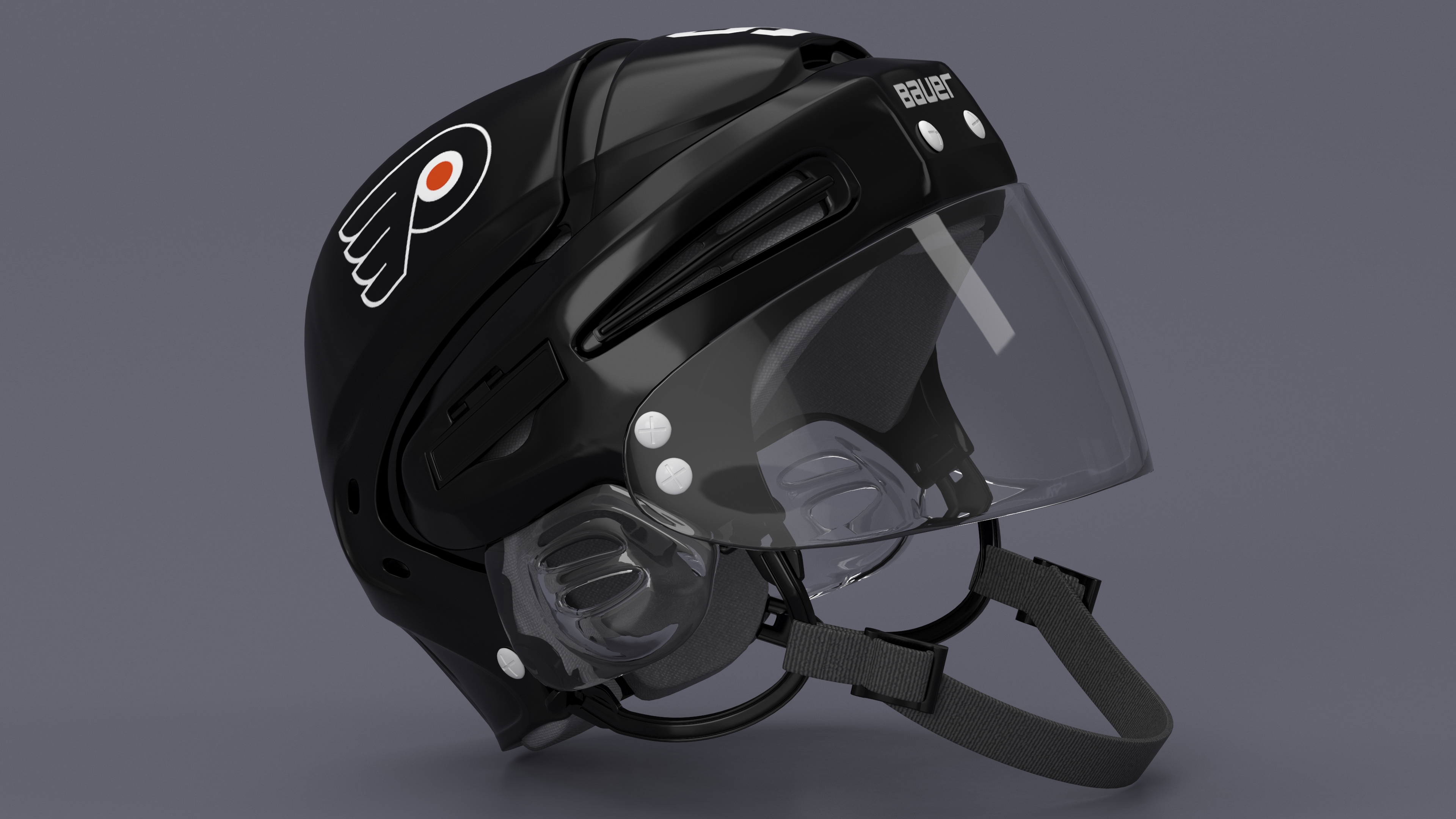 3D Hockey Helmet Philadelphia Flyers model
