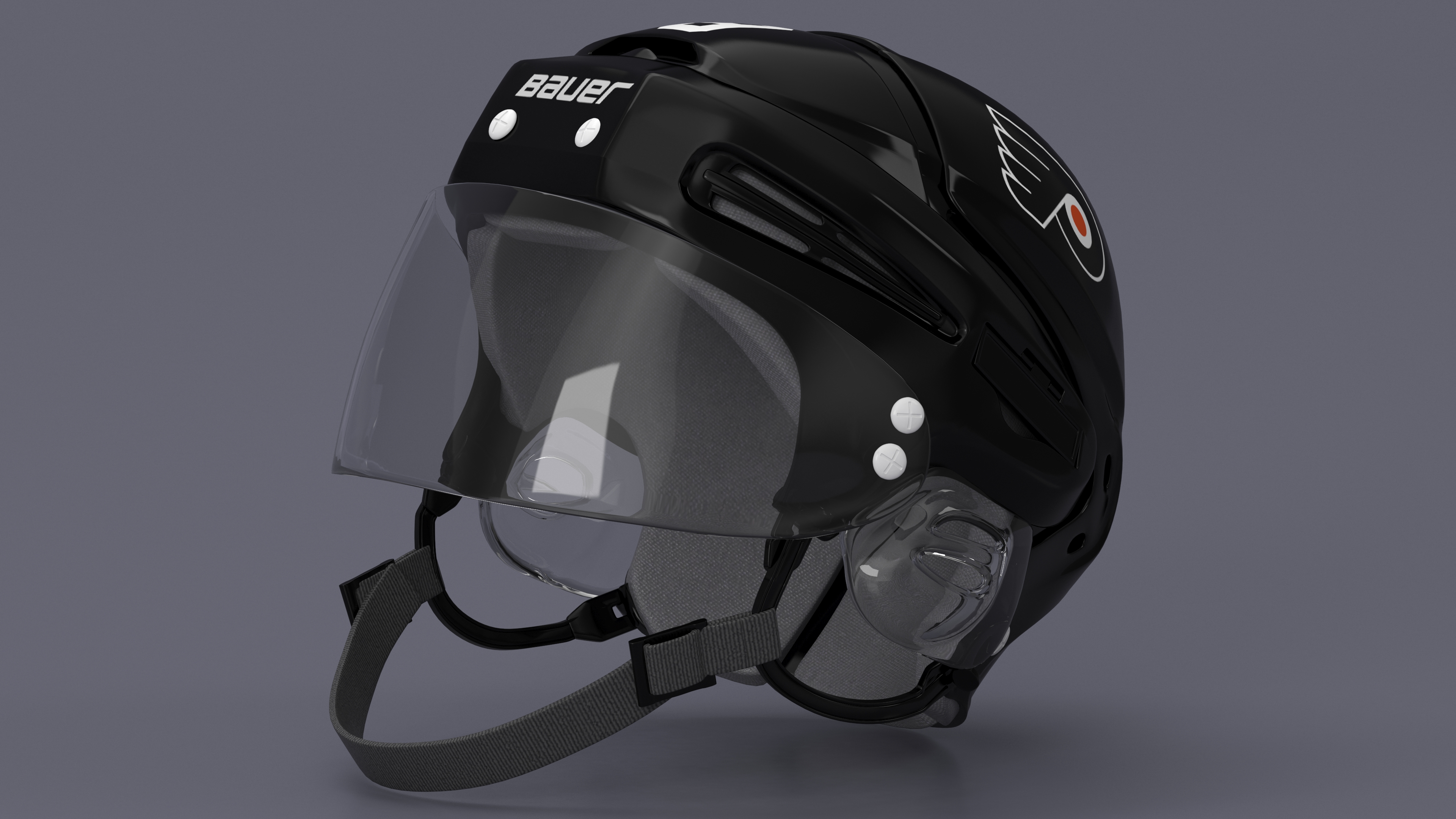 3D Hockey Helmet Philadelphia Flyers model