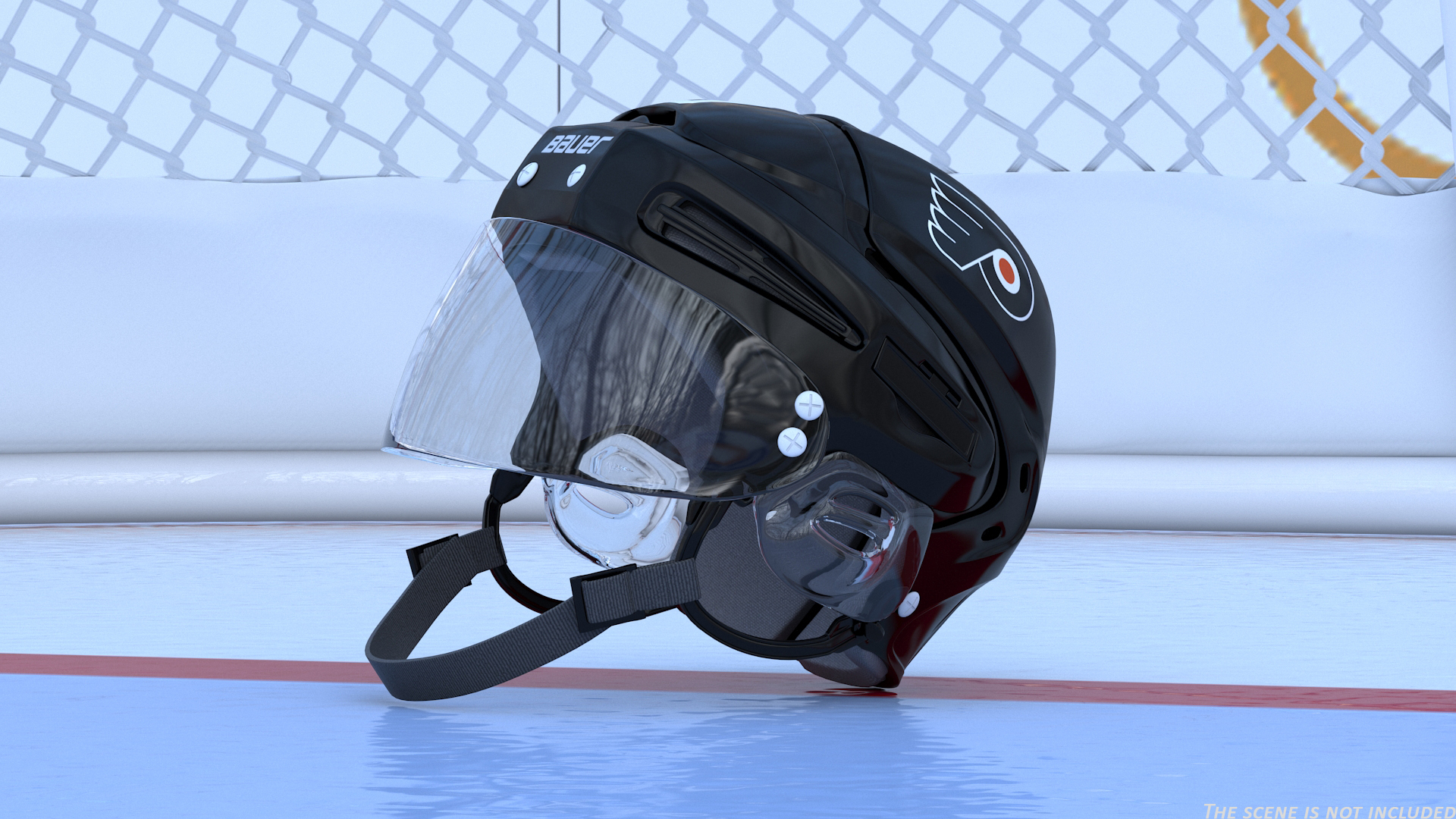 3D Hockey Helmet Philadelphia Flyers model