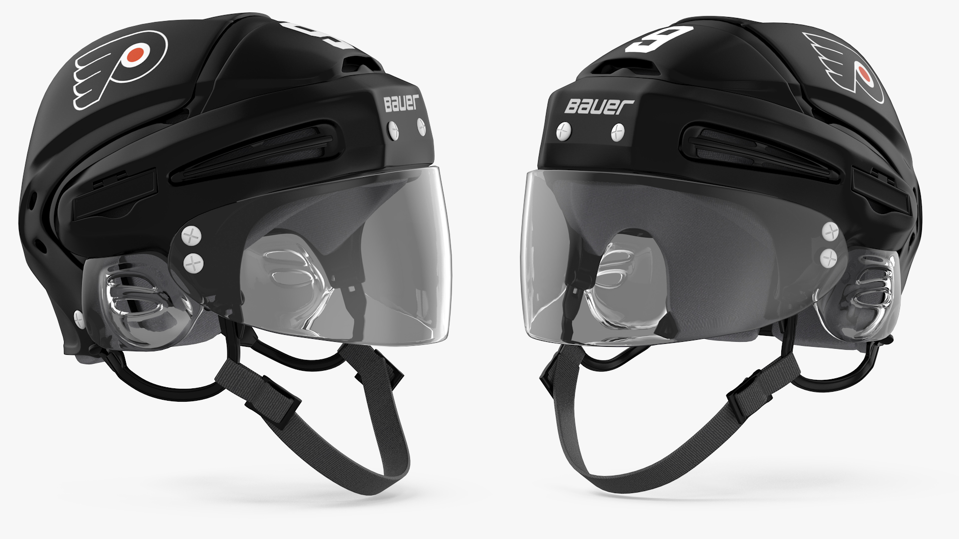 3D Hockey Helmet Philadelphia Flyers model