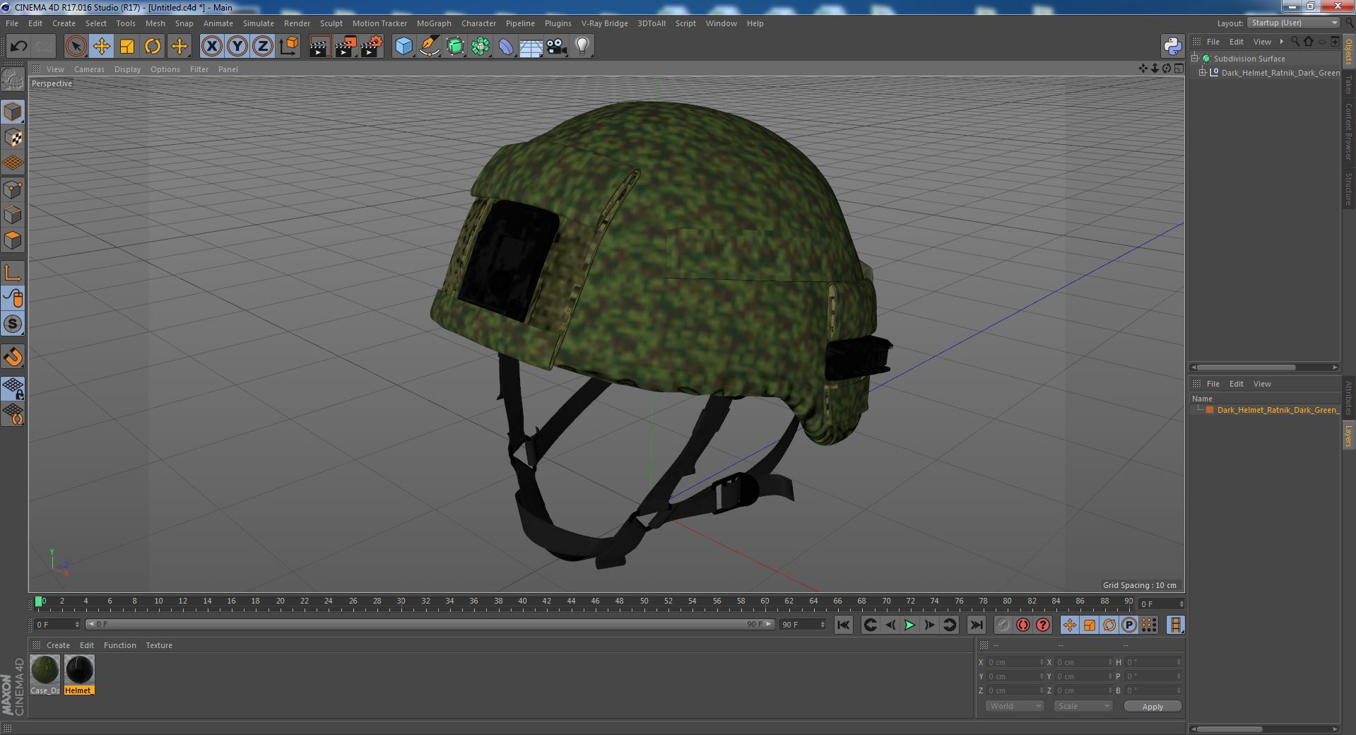 Dark Helmet Ratnik Dark Green Case 3D model