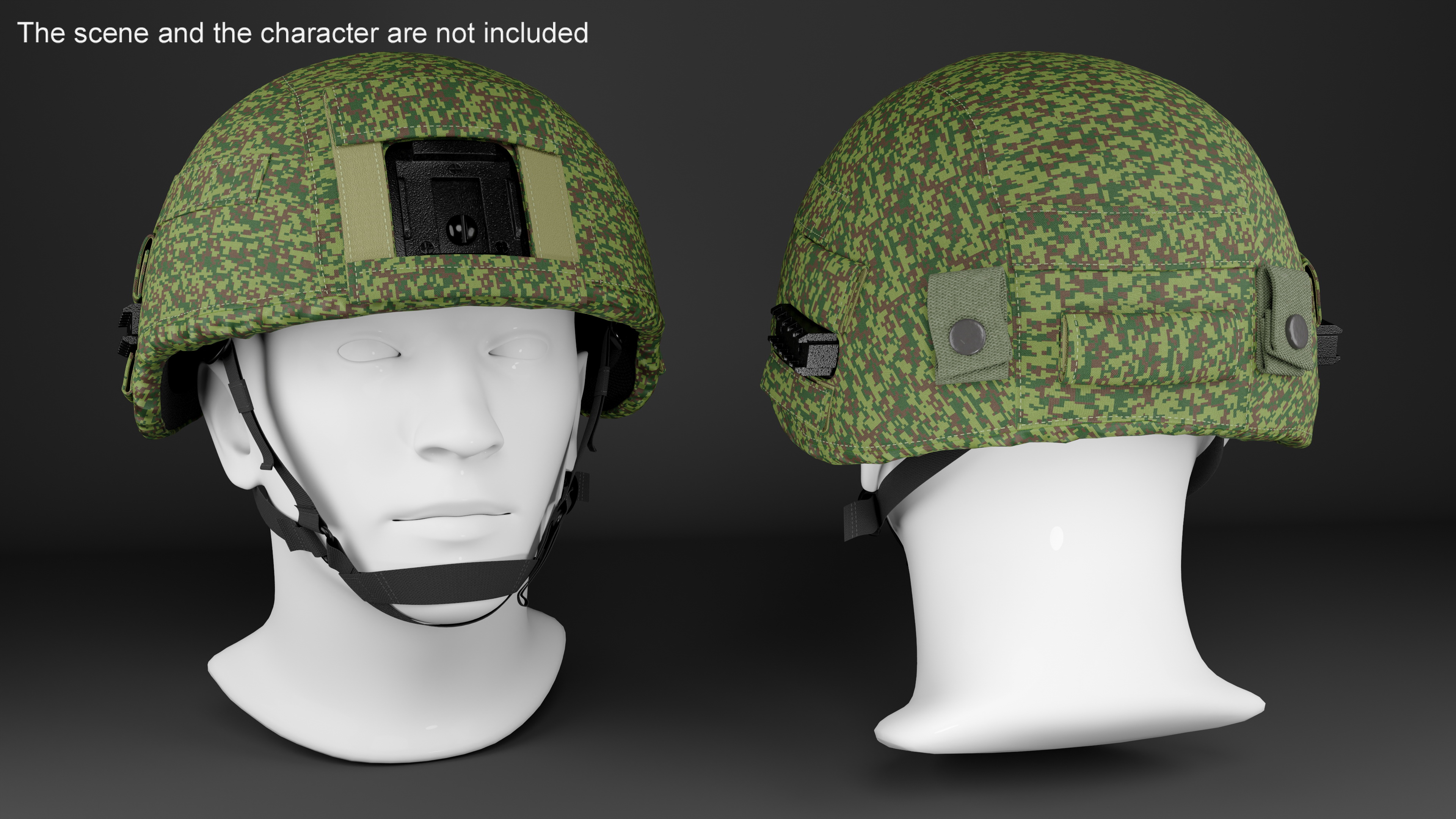 Dark Helmet Ratnik Dark Green Case 3D model