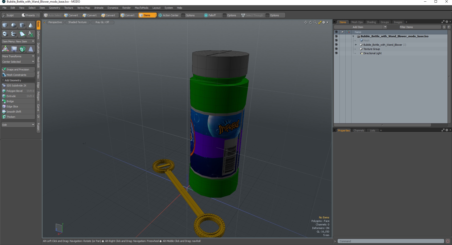 3D model Bubble Bottle with Wand Blower
