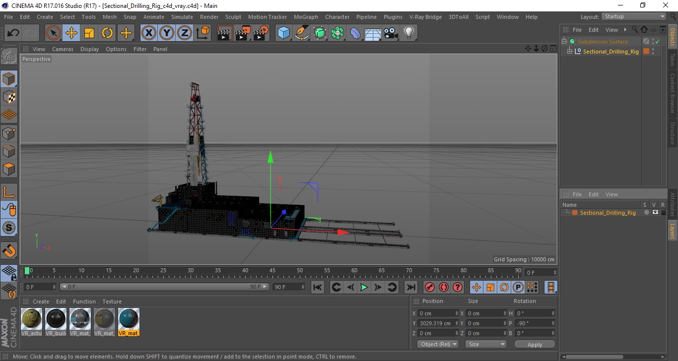 Sectional Drilling Rig 3D