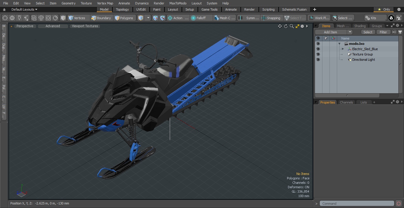 3D Electric Sled Blue model