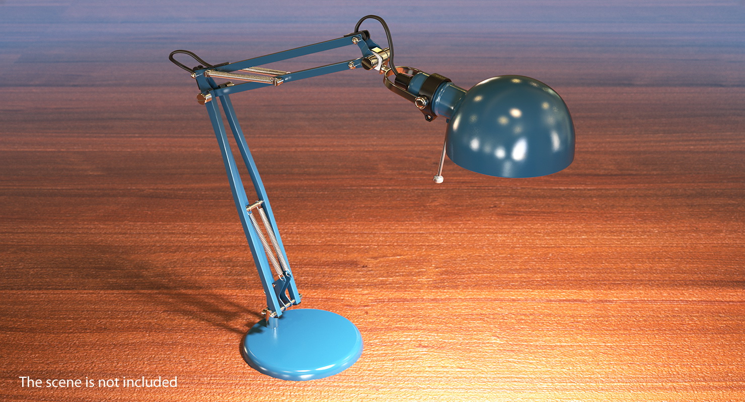 Desk Lamp Blue 3D model