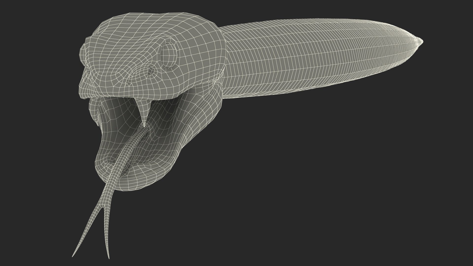 3D Viper Green Trimeresurus Rigged