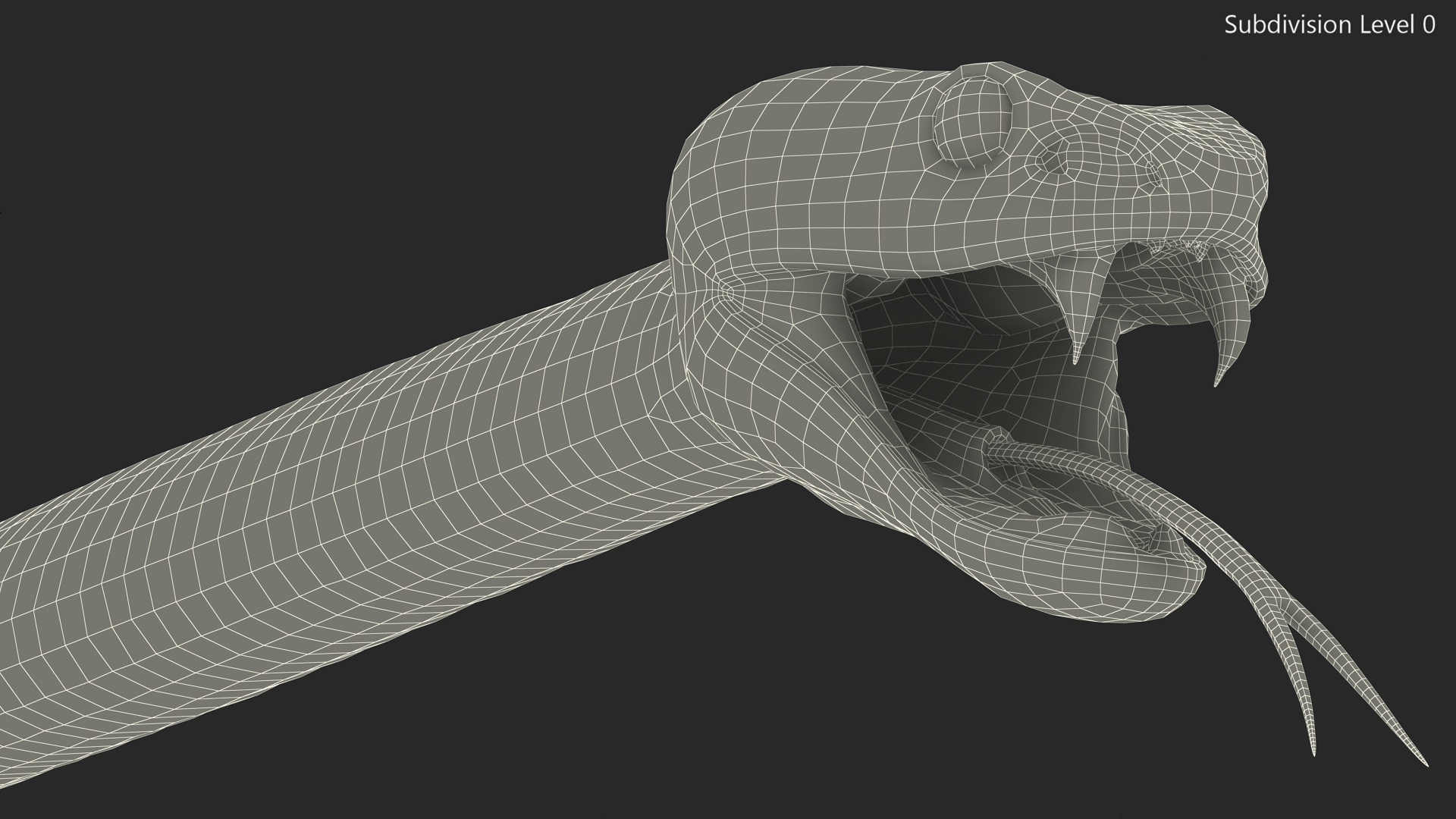 3D Viper Green Trimeresurus Rigged
