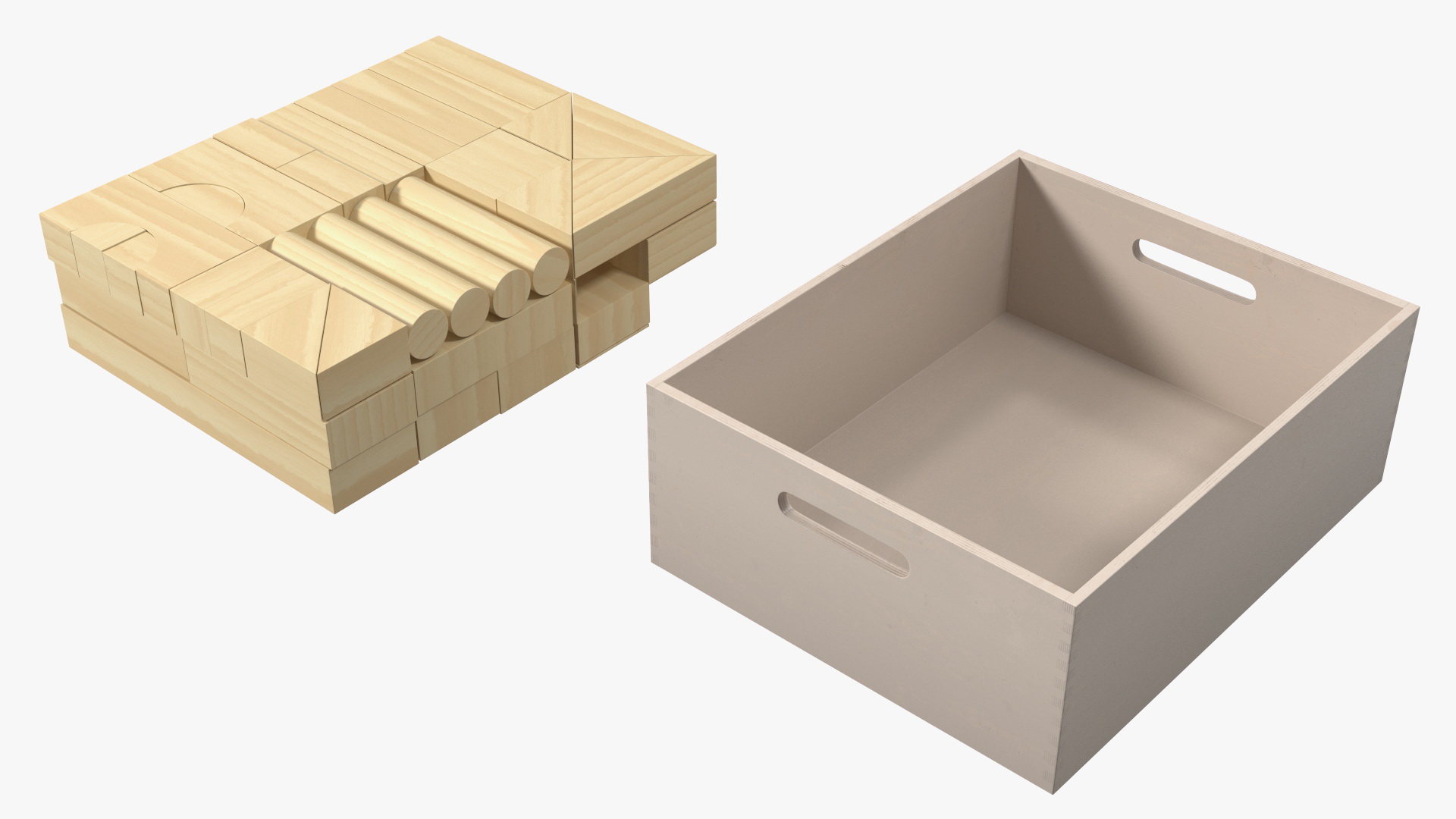 3D model Wooden Constructor in Box