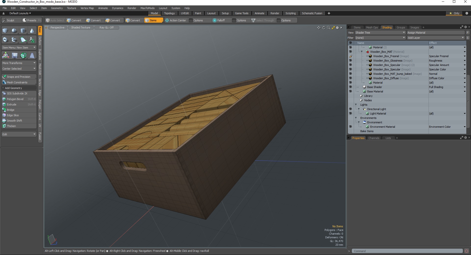 3D model Wooden Constructor in Box
