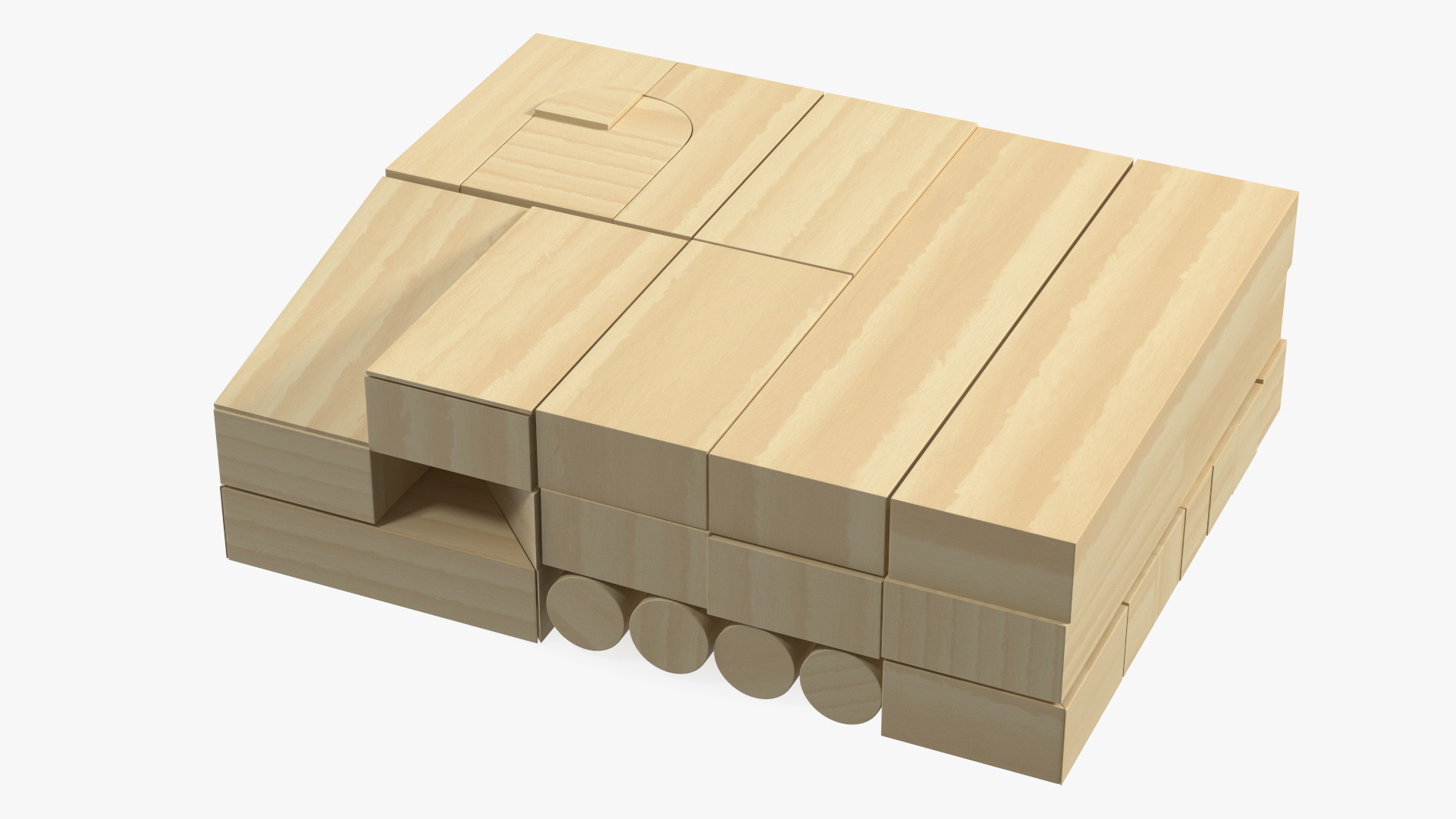 3D model Wooden Constructor in Box