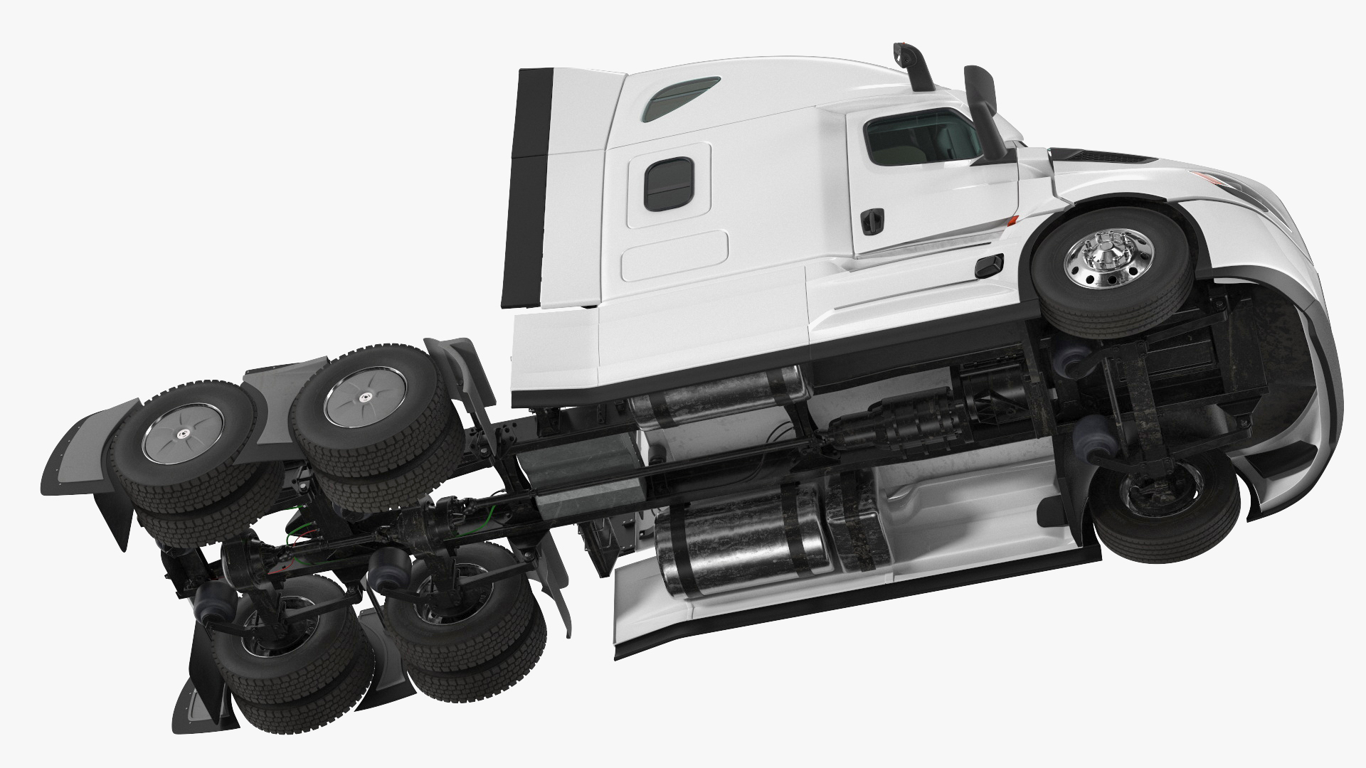 Cascadia 2025 Freightliner Highway Semi Truck Rigged - view 9