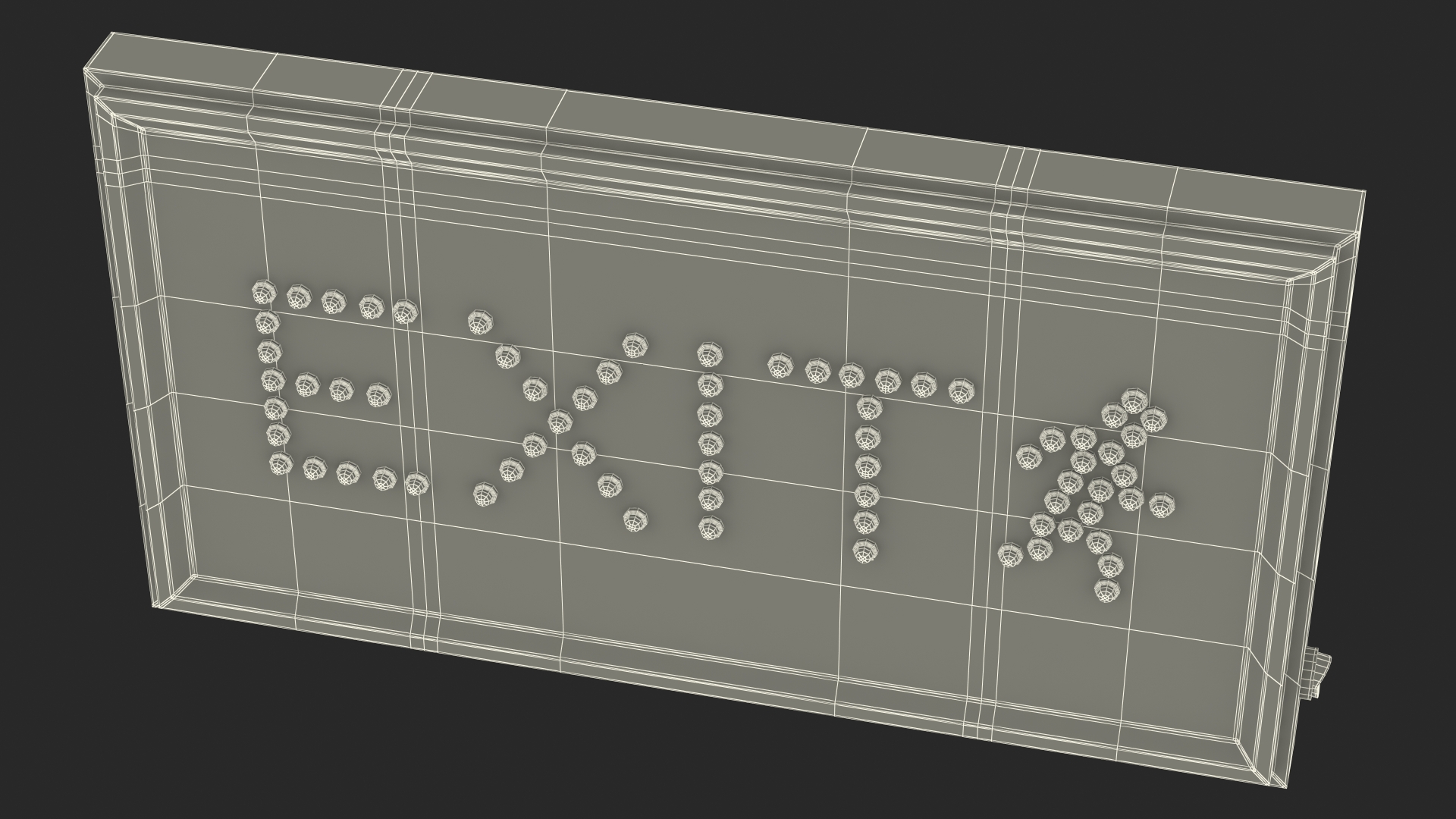 3D model Exit Red LED Light Display OFF