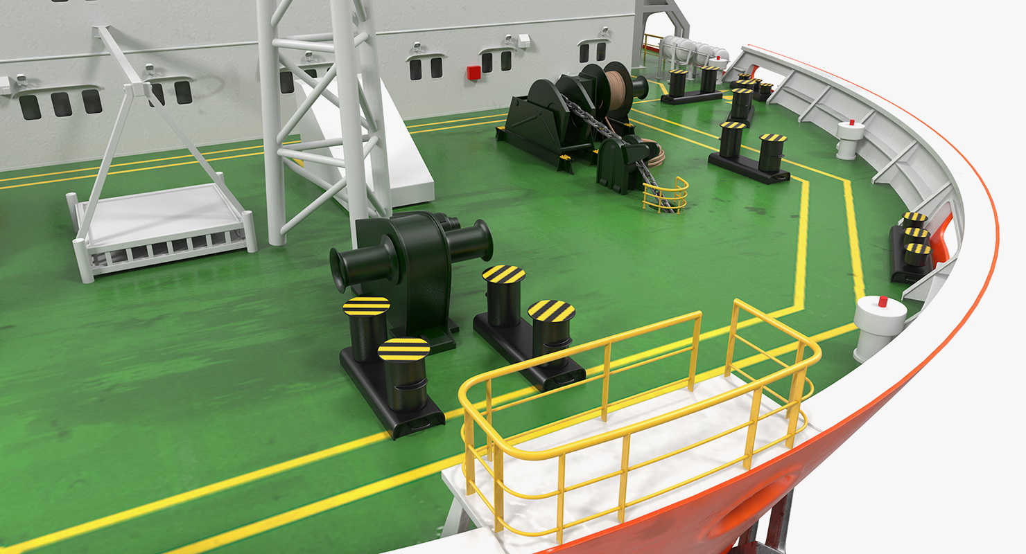 Black Marlin Heavy Lift Vessel Rigged 3D