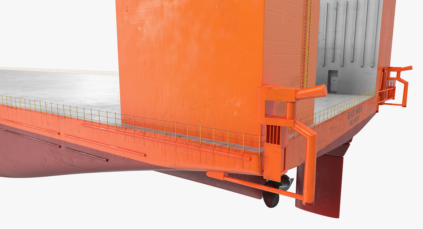 Black Marlin Heavy Lift Vessel Rigged 3D