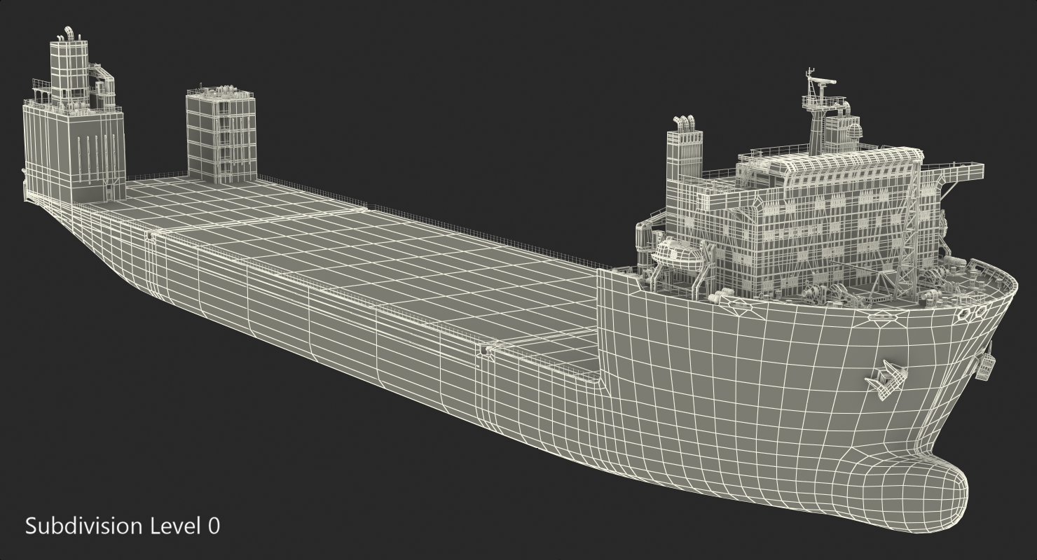 Black Marlin Heavy Lift Vessel Rigged 3D