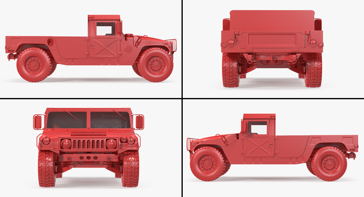 HMMWV M998 Rigged 3D