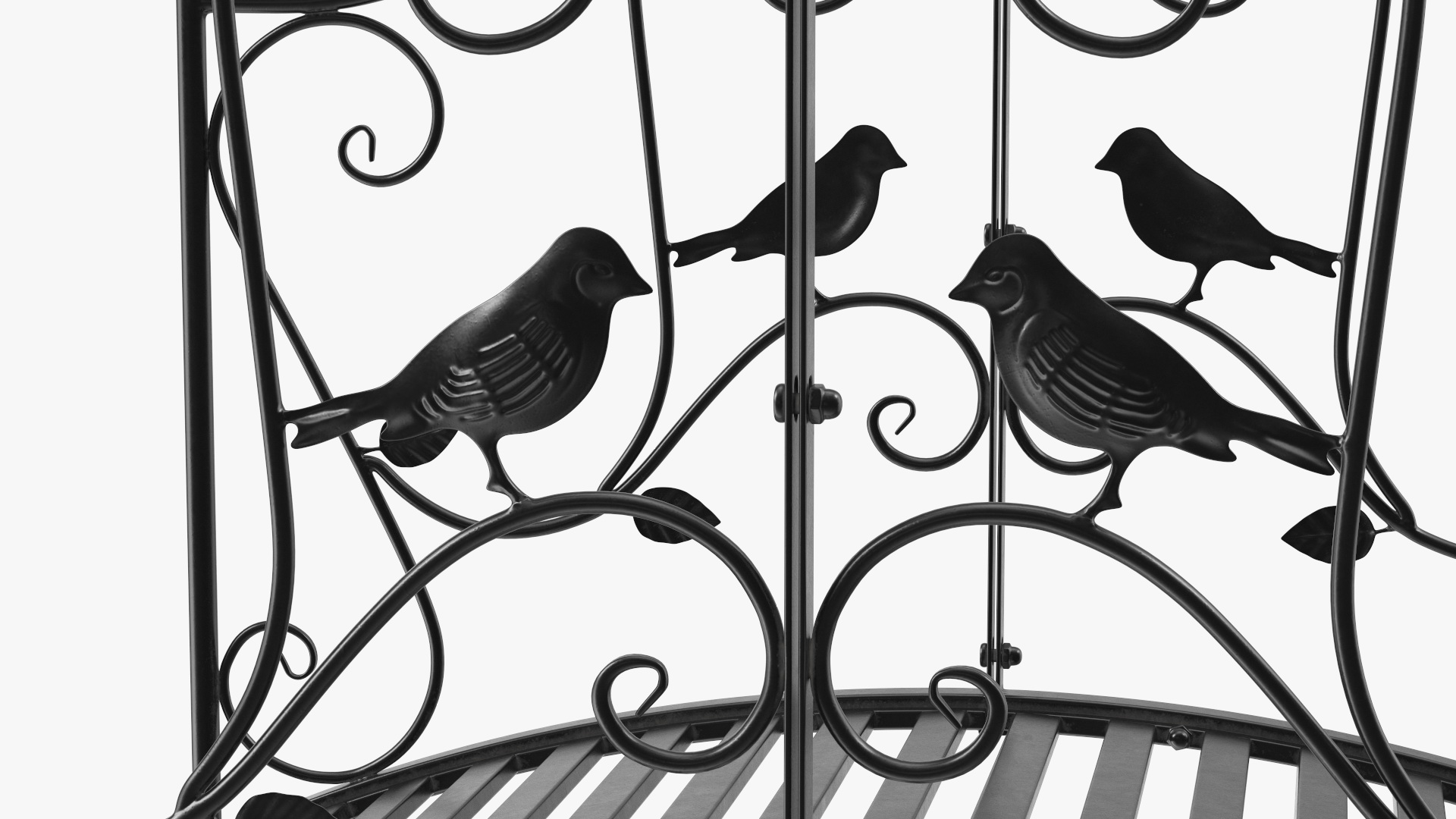 Wrought Iron Garden Bridge Black 3D