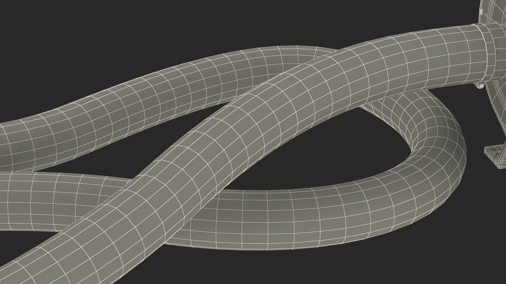 Exhaust Fume Extraction System Single Duct Rigged 3D model