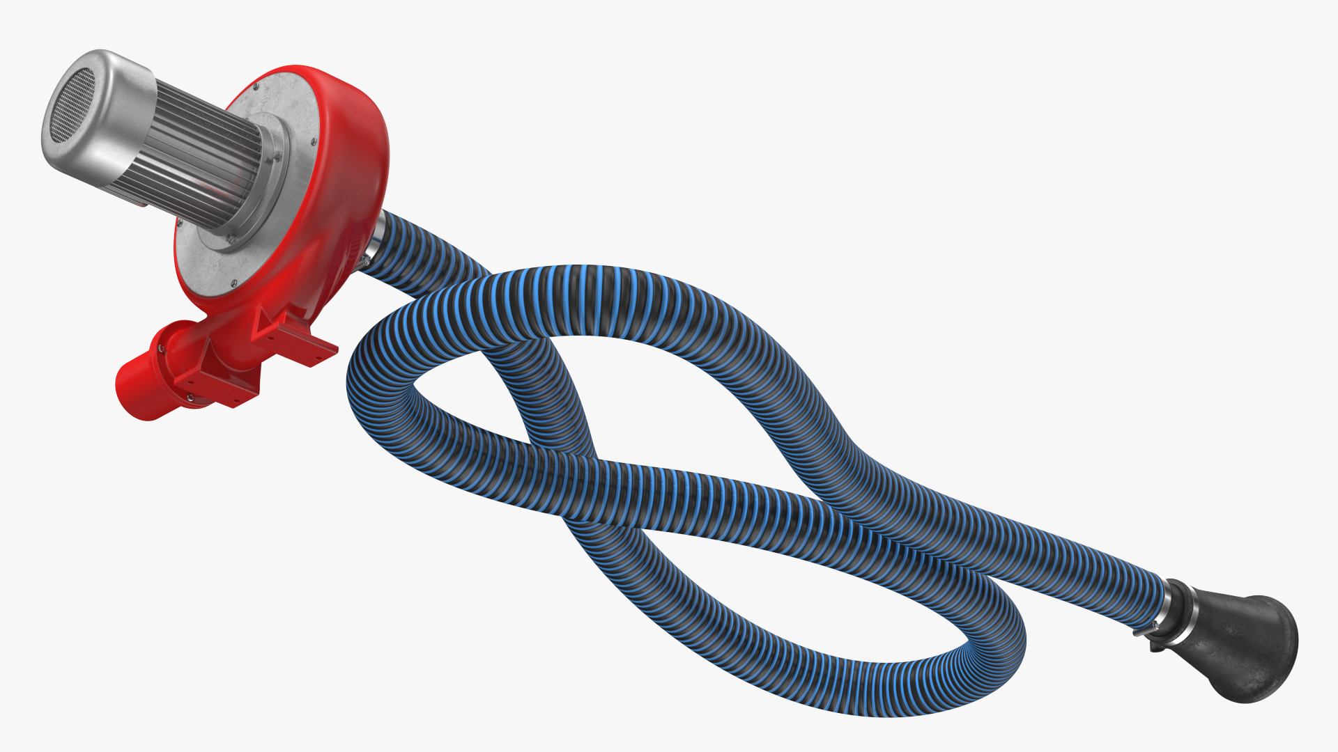 Exhaust Fume Extraction System Single Duct Rigged 3D model