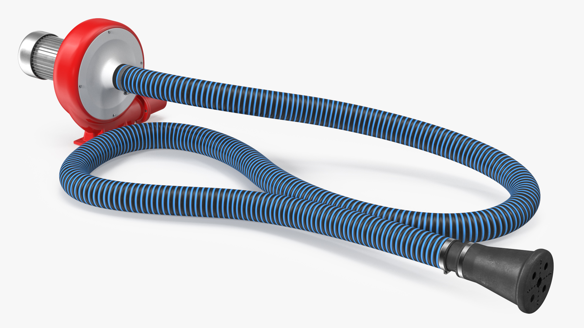 Exhaust Fume Extraction System Single Duct Rigged 3D model