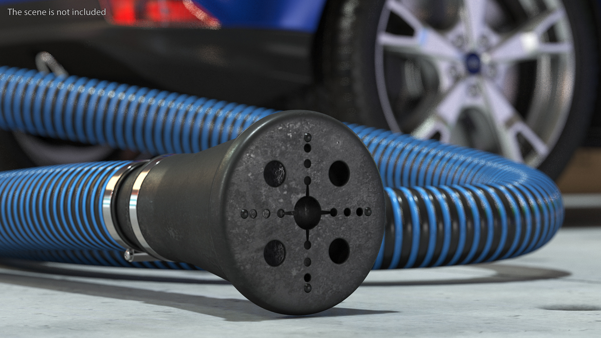Exhaust Fume Extraction System Single Duct Rigged 3D model
