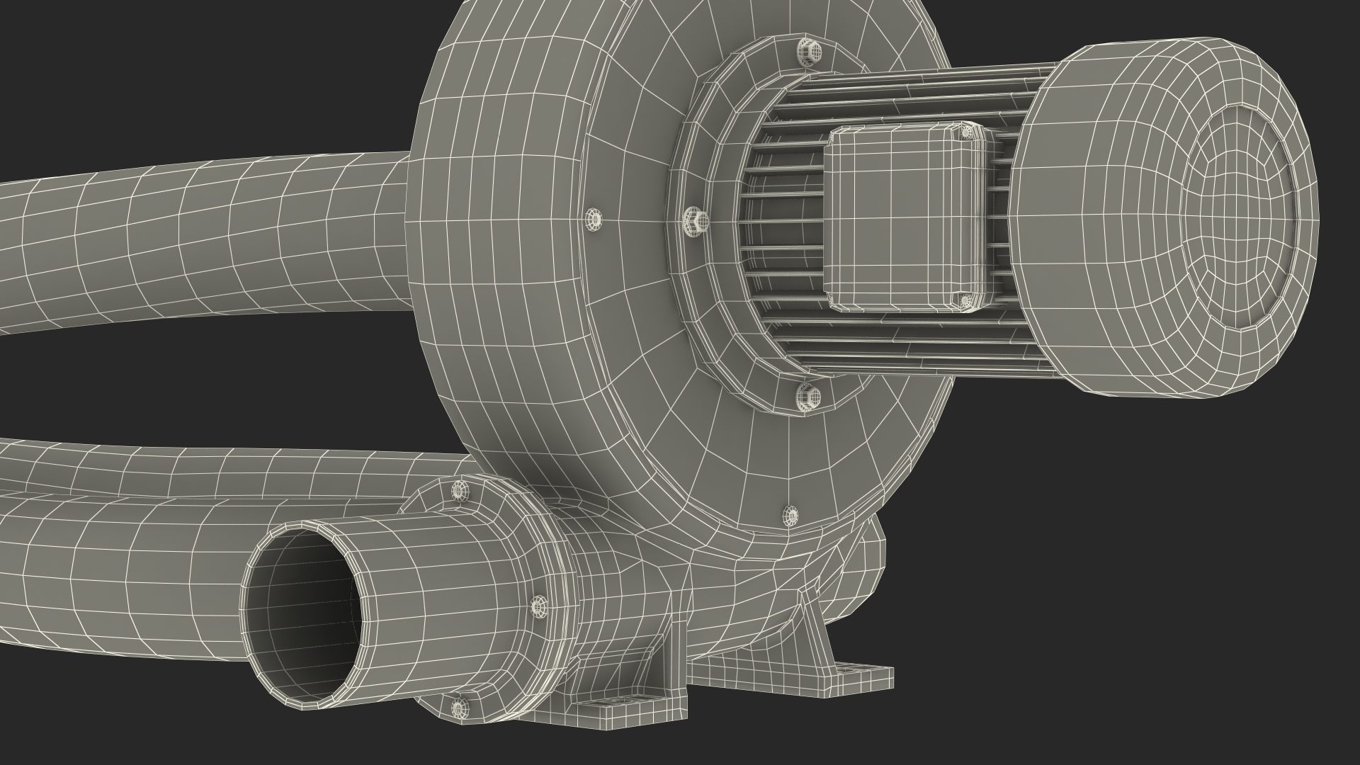 Exhaust Fume Extraction System Single Duct Rigged 3D model