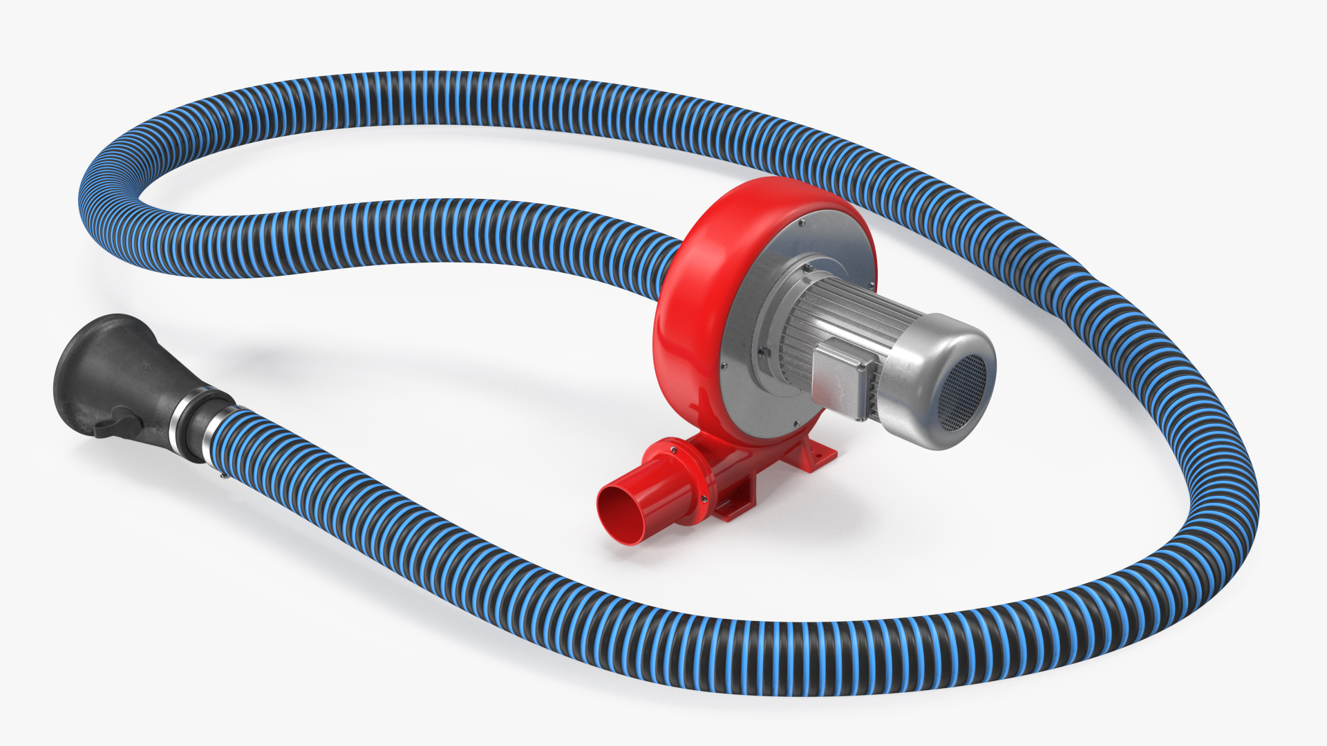 Exhaust Fume Extraction System Single Duct Rigged 3D model