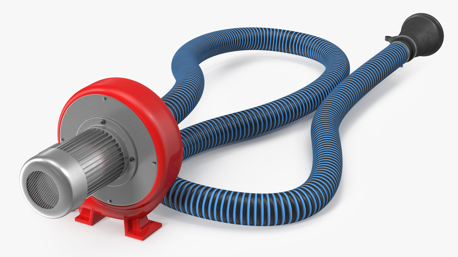 Exhaust Fume Extraction System Single Duct Rigged 3D model