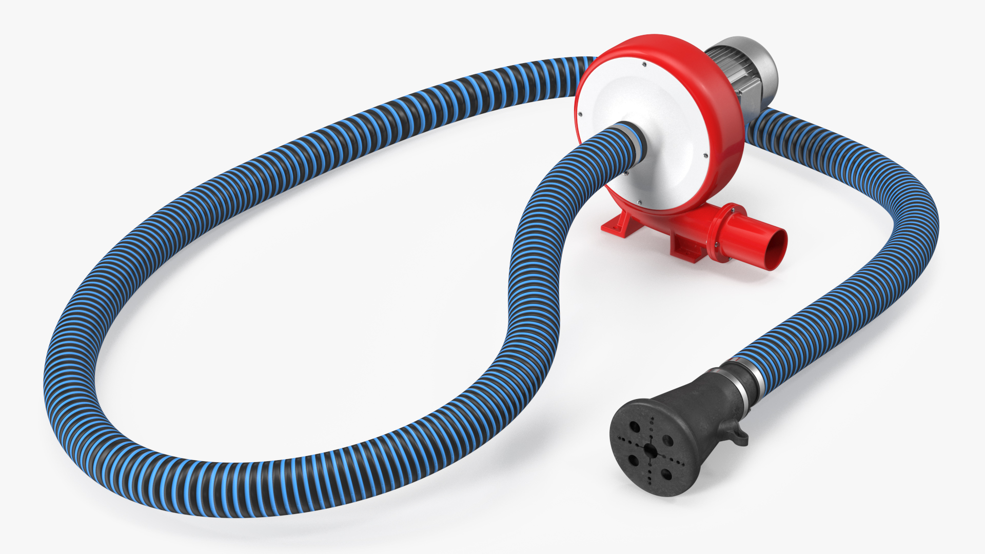 Exhaust Fume Extraction System Single Duct Rigged 3D model