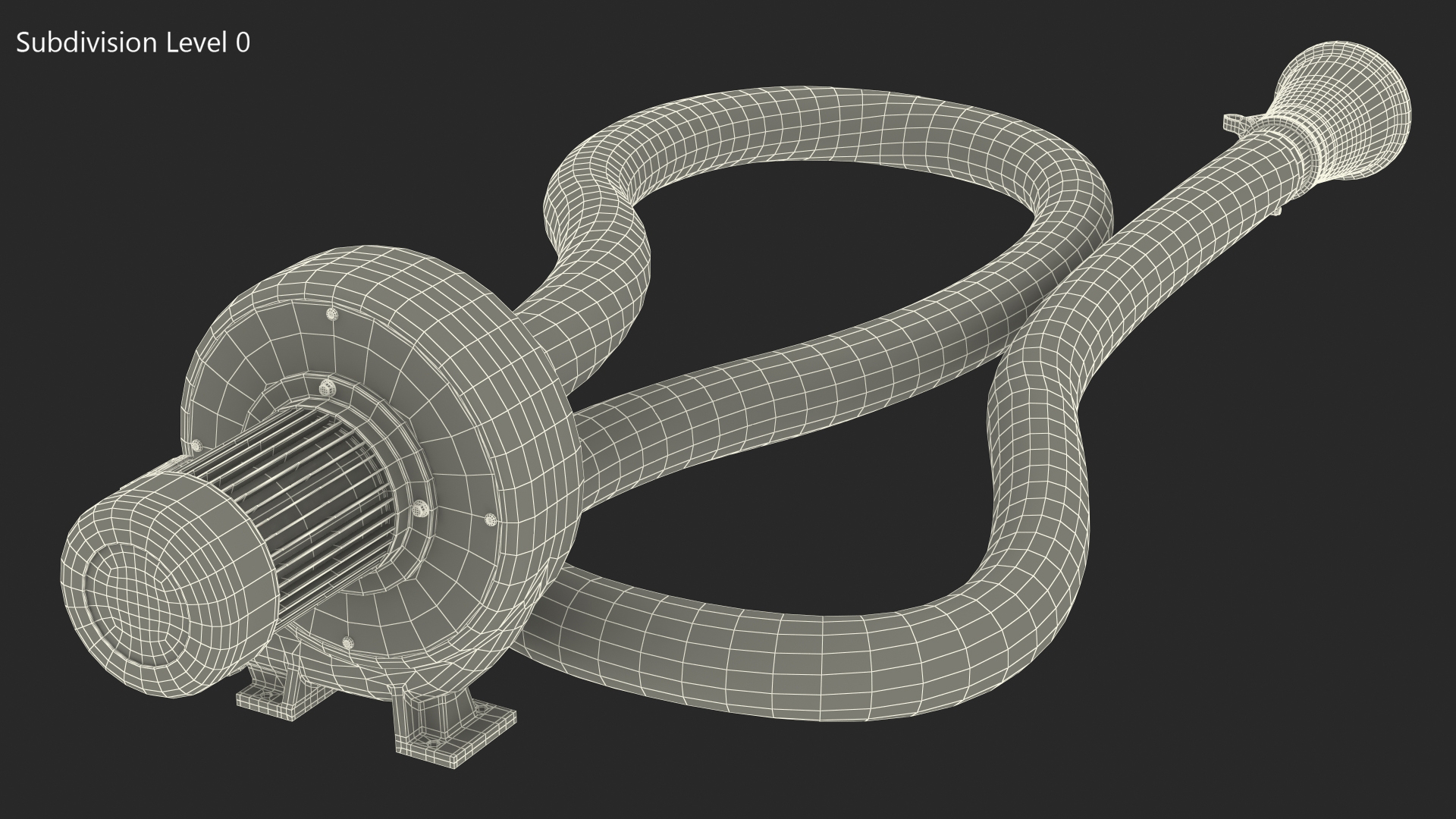 Exhaust Fume Extraction System Single Duct Rigged 3D model