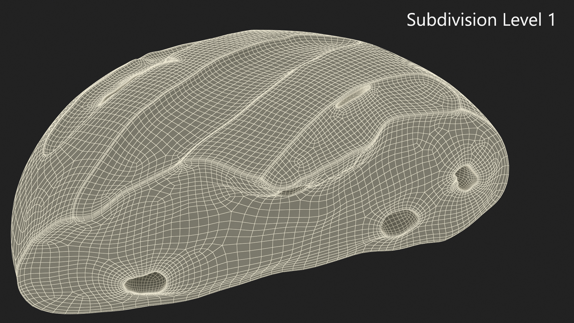 Broken Piece of White Bread 3D